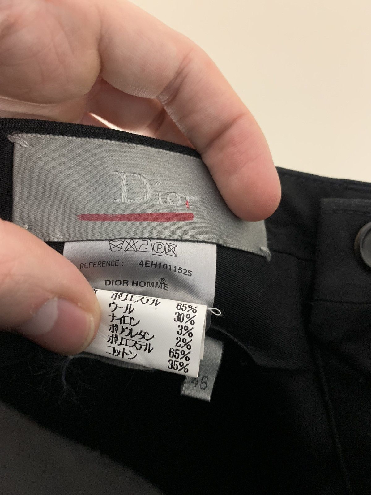Dior × Hedi Slimane Dior Homme SS04 "Strip" Micro Glitter Pin Stripe Trousers Size US 30 / EU 46 - 15 Thumbnail