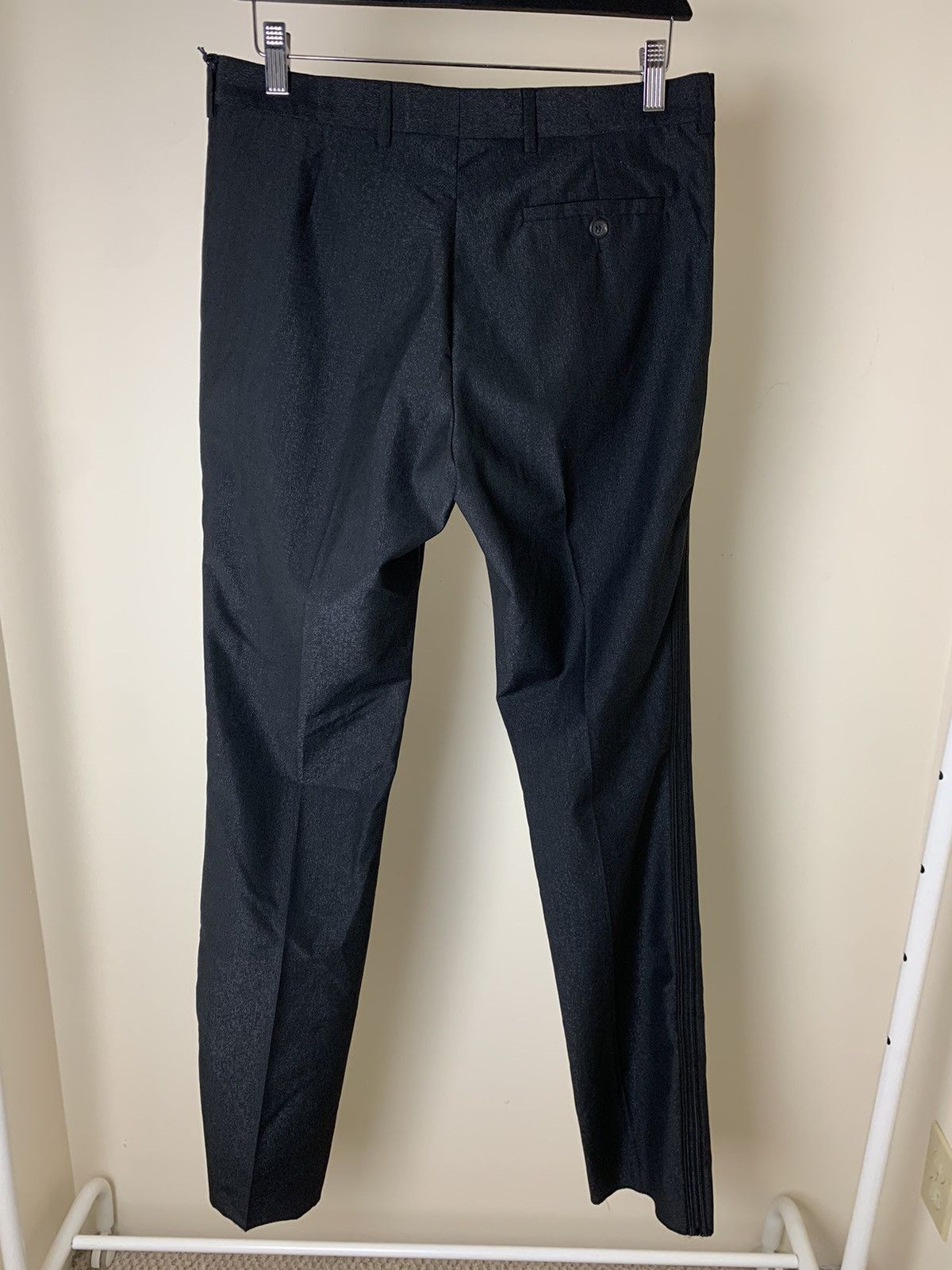 Dior × Hedi Slimane Dior Homme SS04 "Strip" Micro Glitter Pin Stripe Trousers Size US 30 / EU 46 - 8 Thumbnail