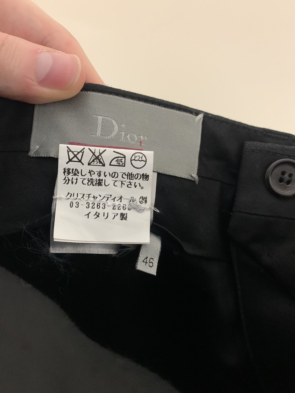 Dior × Hedi Slimane Dior Homme SS04 "Strip" Micro Glitter Pin Stripe Trousers Size US 30 / EU 46 - 14 Thumbnail