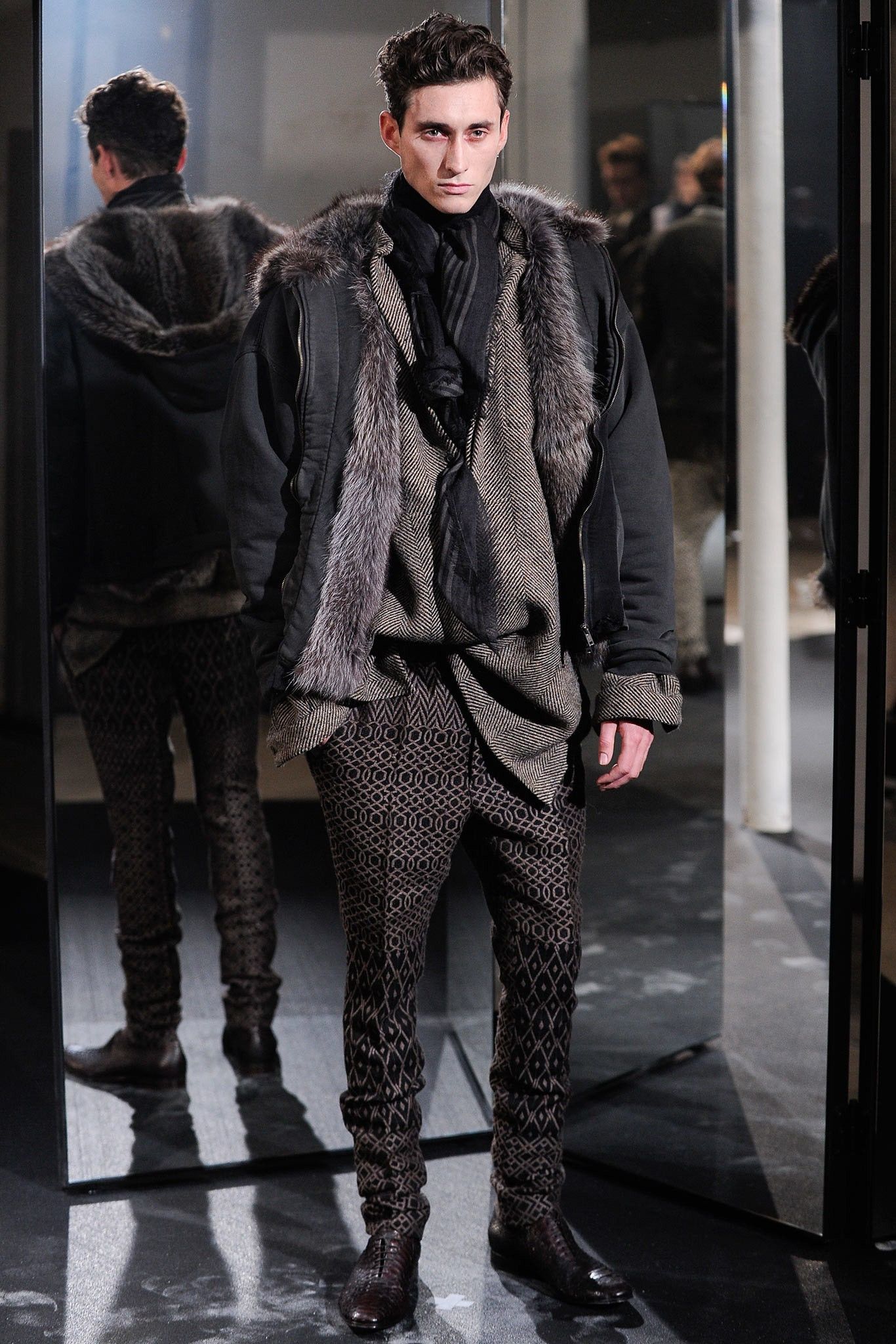 Haider Ackermann Haider Ackermann AW14 Fleecewool Houndstooth Shirt Size US XS / EU 42 / 0 - 8 Thumbnail