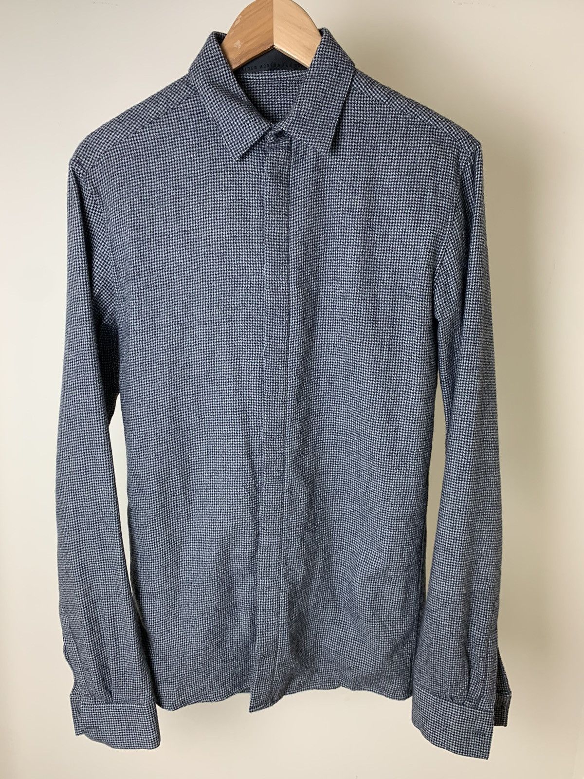 Haider Ackermann Haider Ackermann AW14 Fleecewool Houndstooth Shirt Size US XS / EU 42 / 0 - 2 Thumbnail