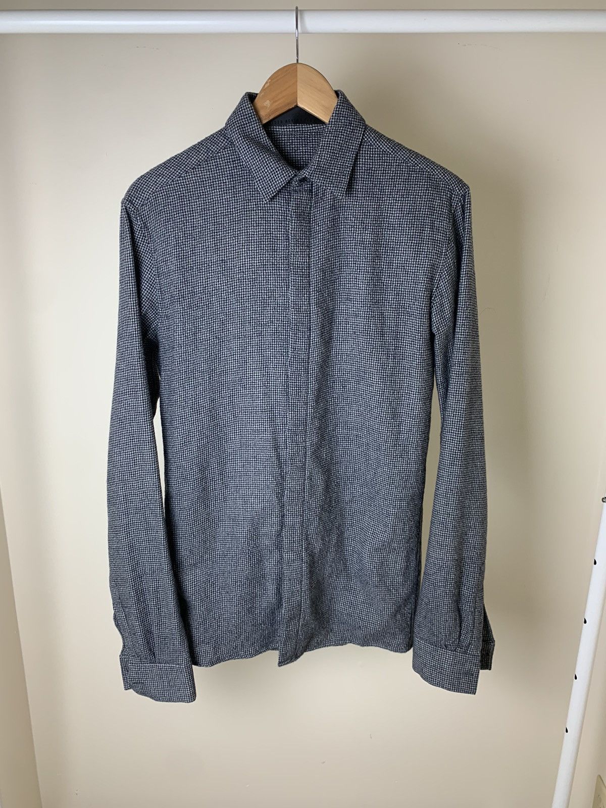 Haider Ackermann Haider Ackermann AW14 Fleecewool Houndstooth Shirt Size US XS / EU 42 / 0 - 1 Thumbnail