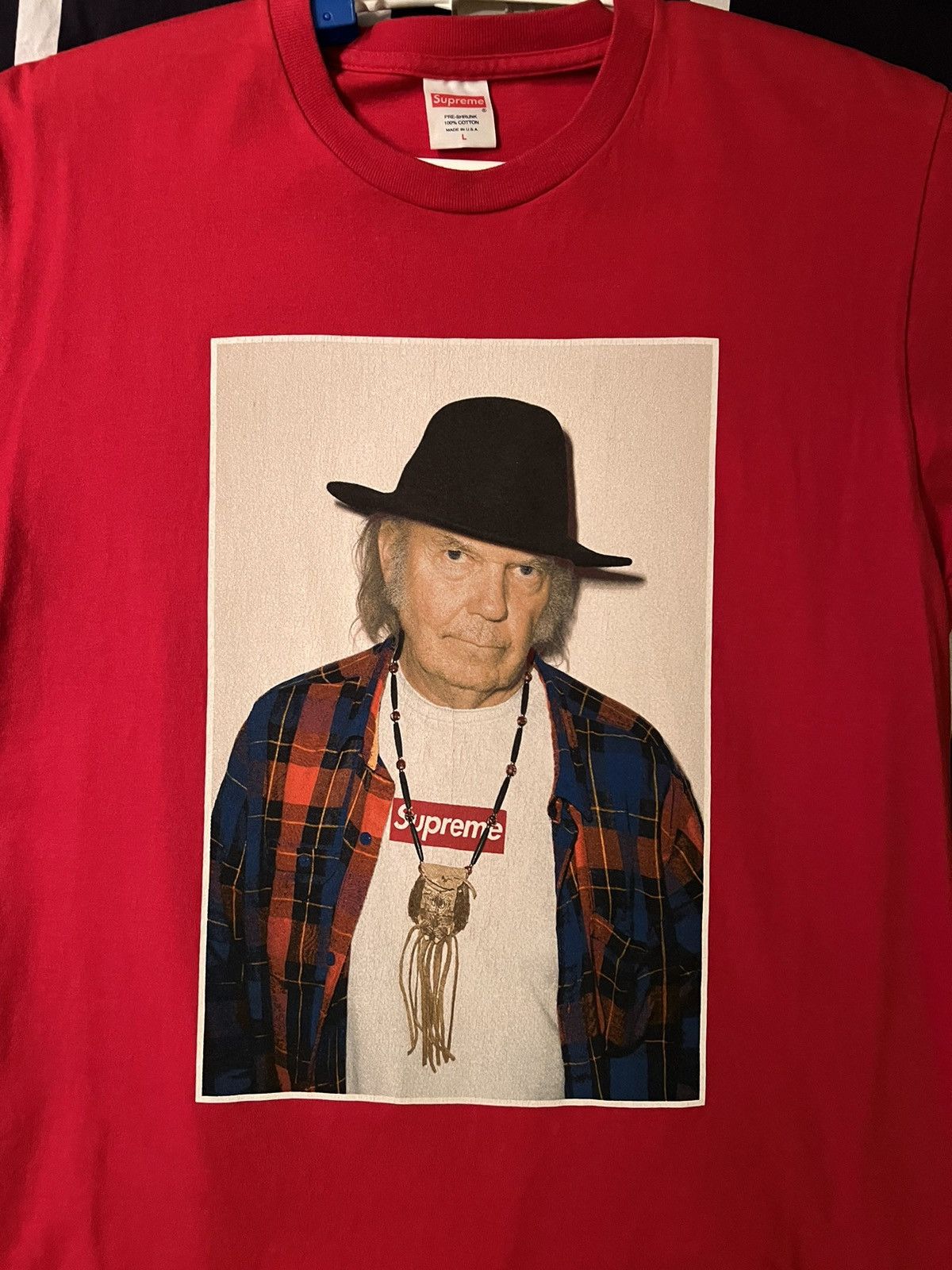 Supreme Neil Young Tee SS15 Red Large Tops