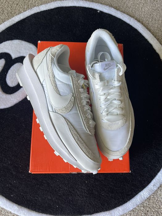 sacai ld waffle white nylon