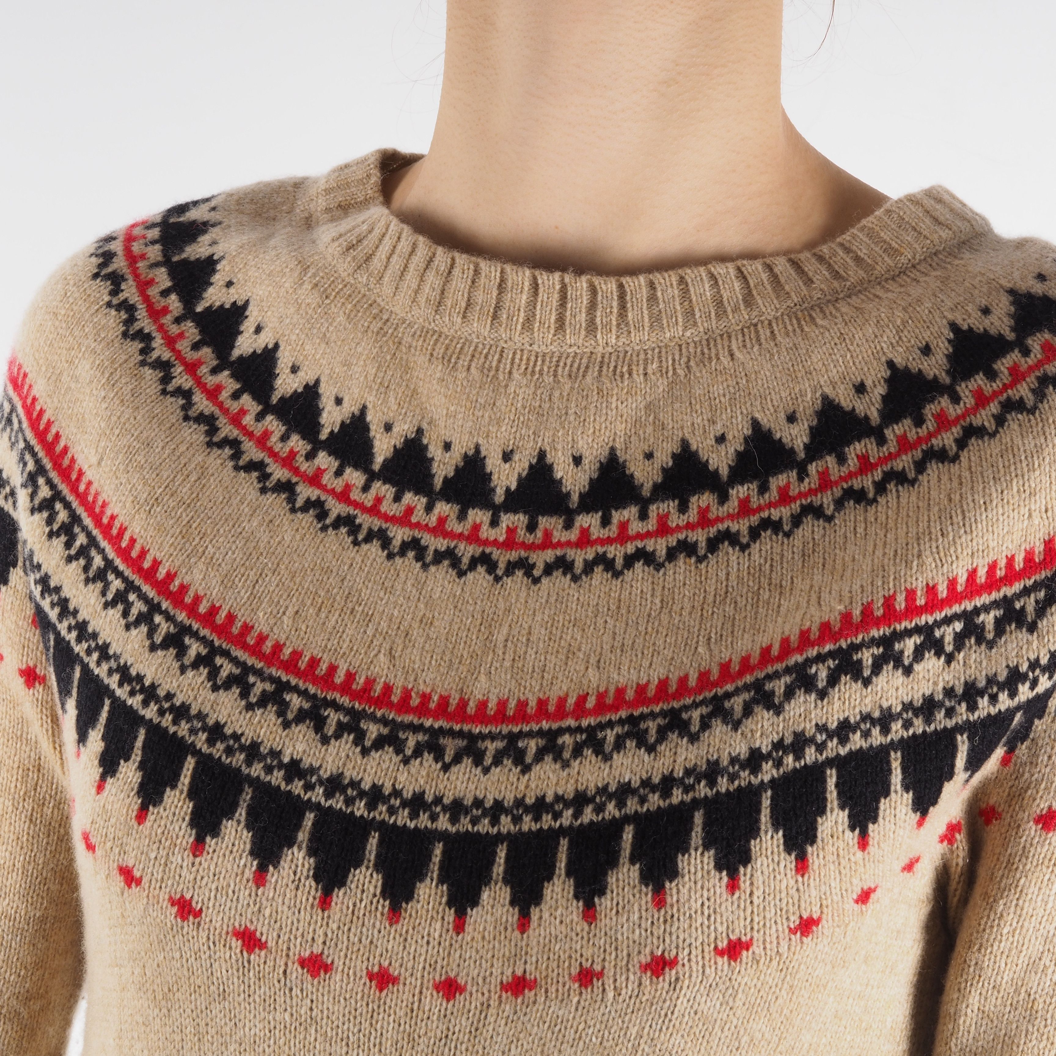 Sandro Sandro Wool Fair Isle Sweater Dress Size S / US 4 / IT 40 - 4 Thumbnail