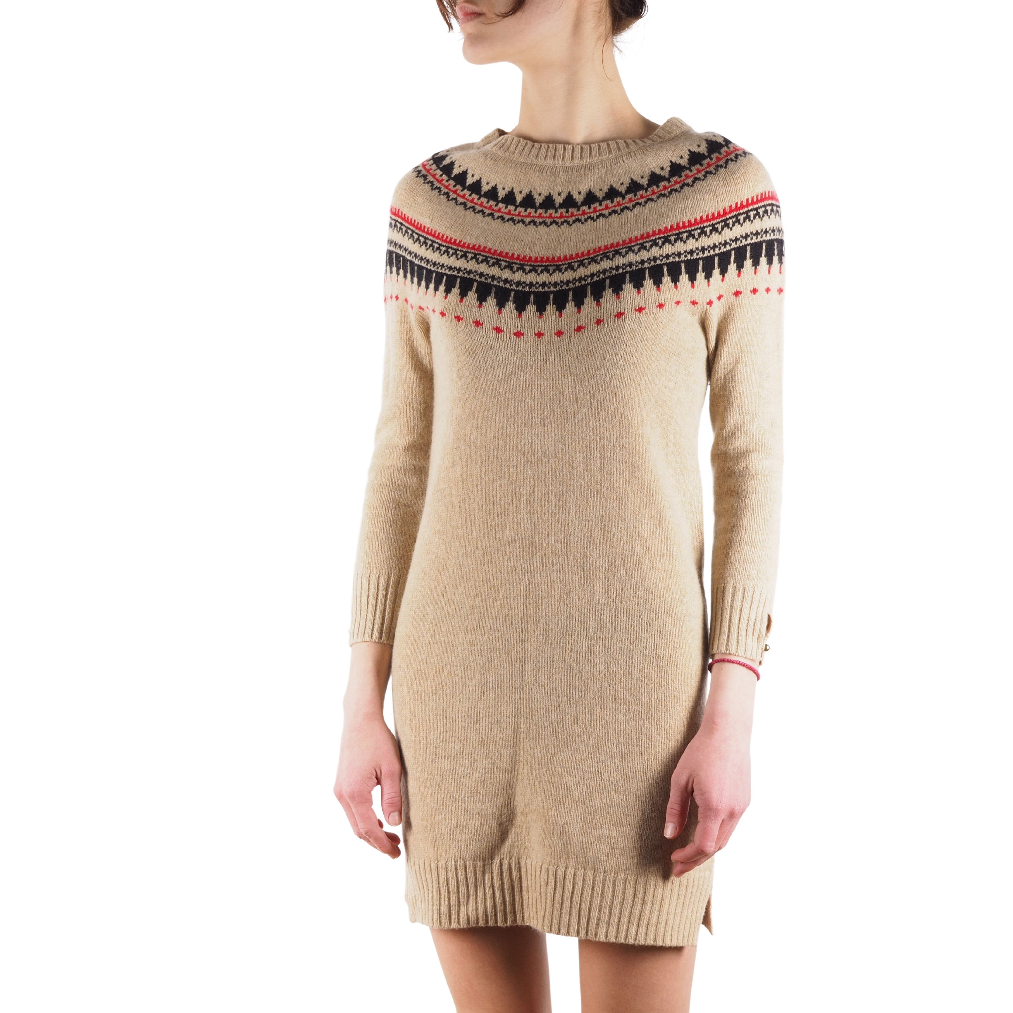 Sandro Sandro Wool Fair Isle Sweater Dress Size S / US 4 / IT 40 - 1 Thumbnail