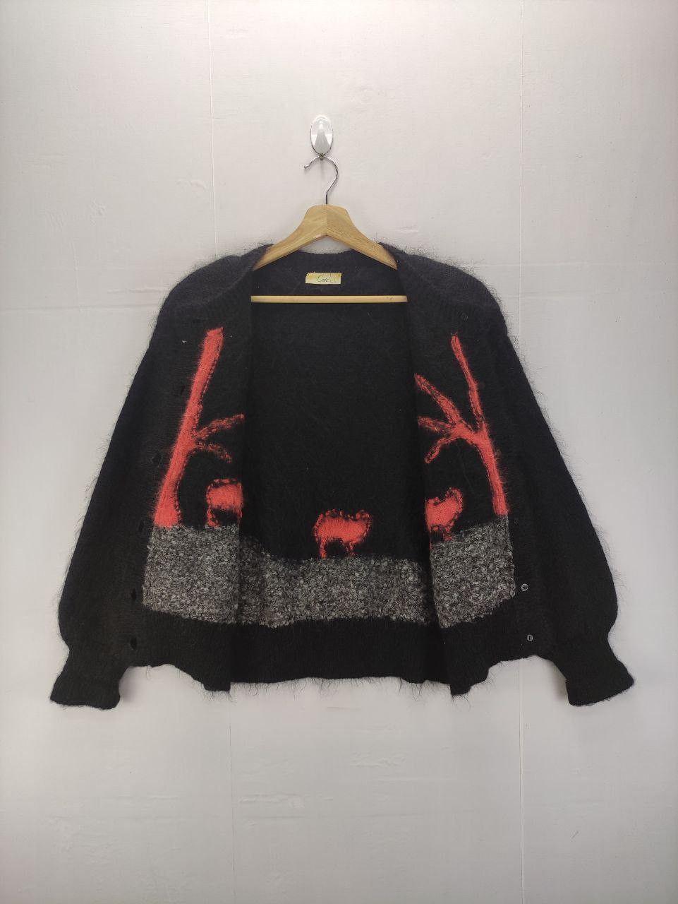 Japanese Brand 💔Accpt offer💔Vintage Mohair Cree Cardigan Size L / US 10 / IT 46 - 3 Thumbnail