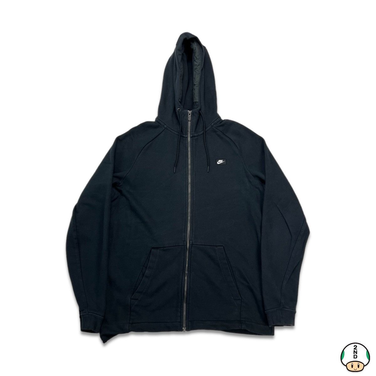 Nike Nike Sportswear Hoodie Box Logo Full Zip Hooded Sweatshirt Size US XL / EU 56 / 4 - 1 Thumbnail