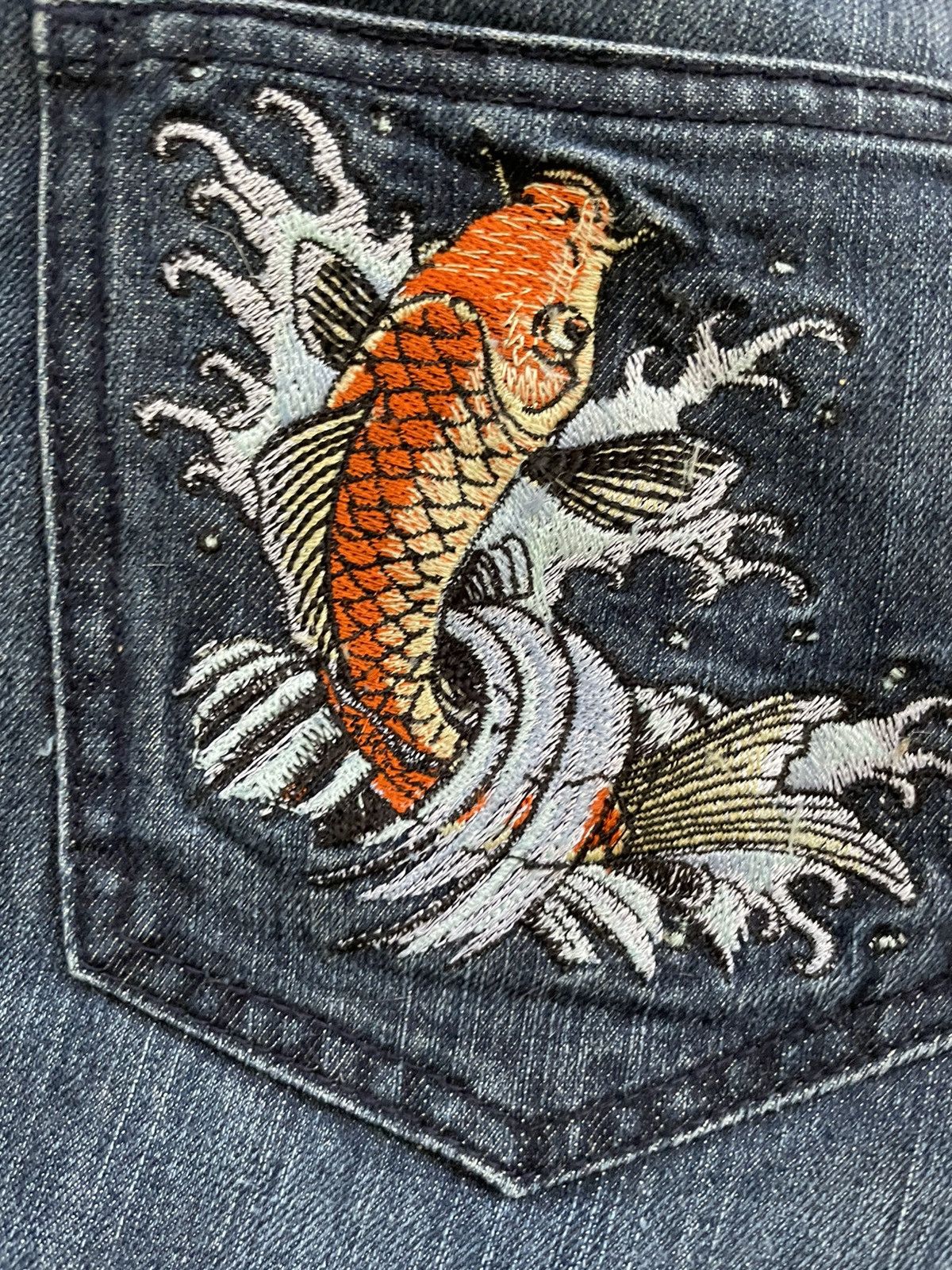 Christian Audigier × Ed Hardy × Japanese Brand Vintage Ed Hardy by Christian Audigier Tattoo Denim Jeans Size 36" / US 14 / IT 50 - 3 Thumbnail