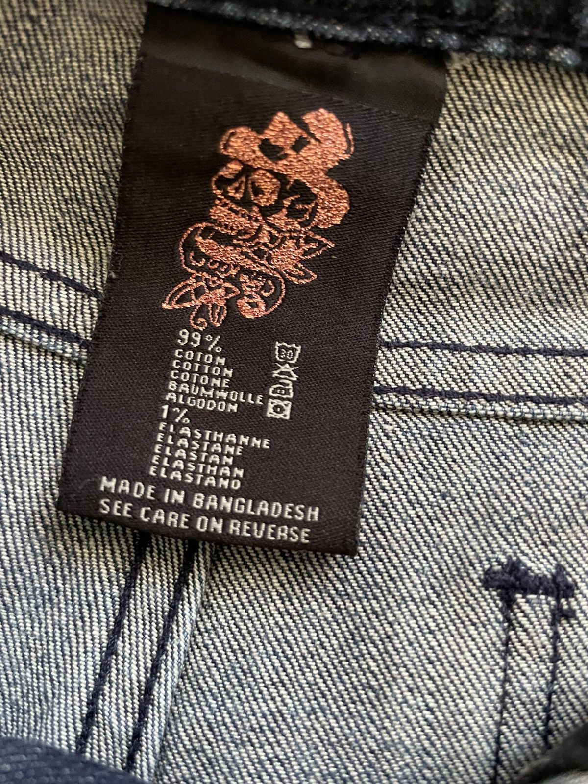 Christian Audigier × Ed Hardy × Japanese Brand Vintage Ed Hardy by Christian Audigier Tattoo Denim Jeans Size 36" / US 14 / IT 50 - 7 Thumbnail