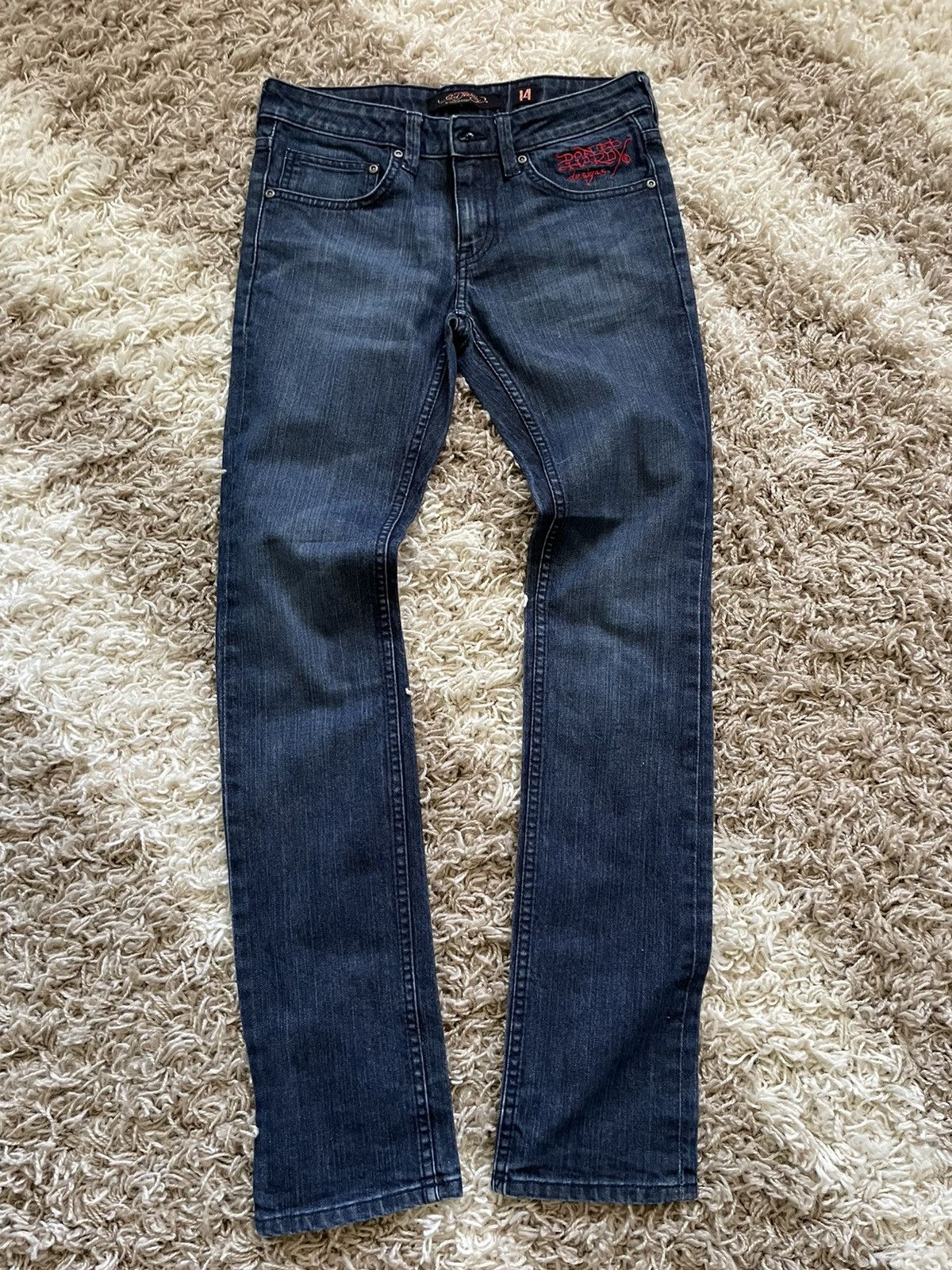 Christian Audigier × Ed Hardy × Japanese Brand Vintage Ed Hardy by Christian Audigier Tattoo Denim Jeans Size 36" / US 14 / IT 50 - 5 Thumbnail