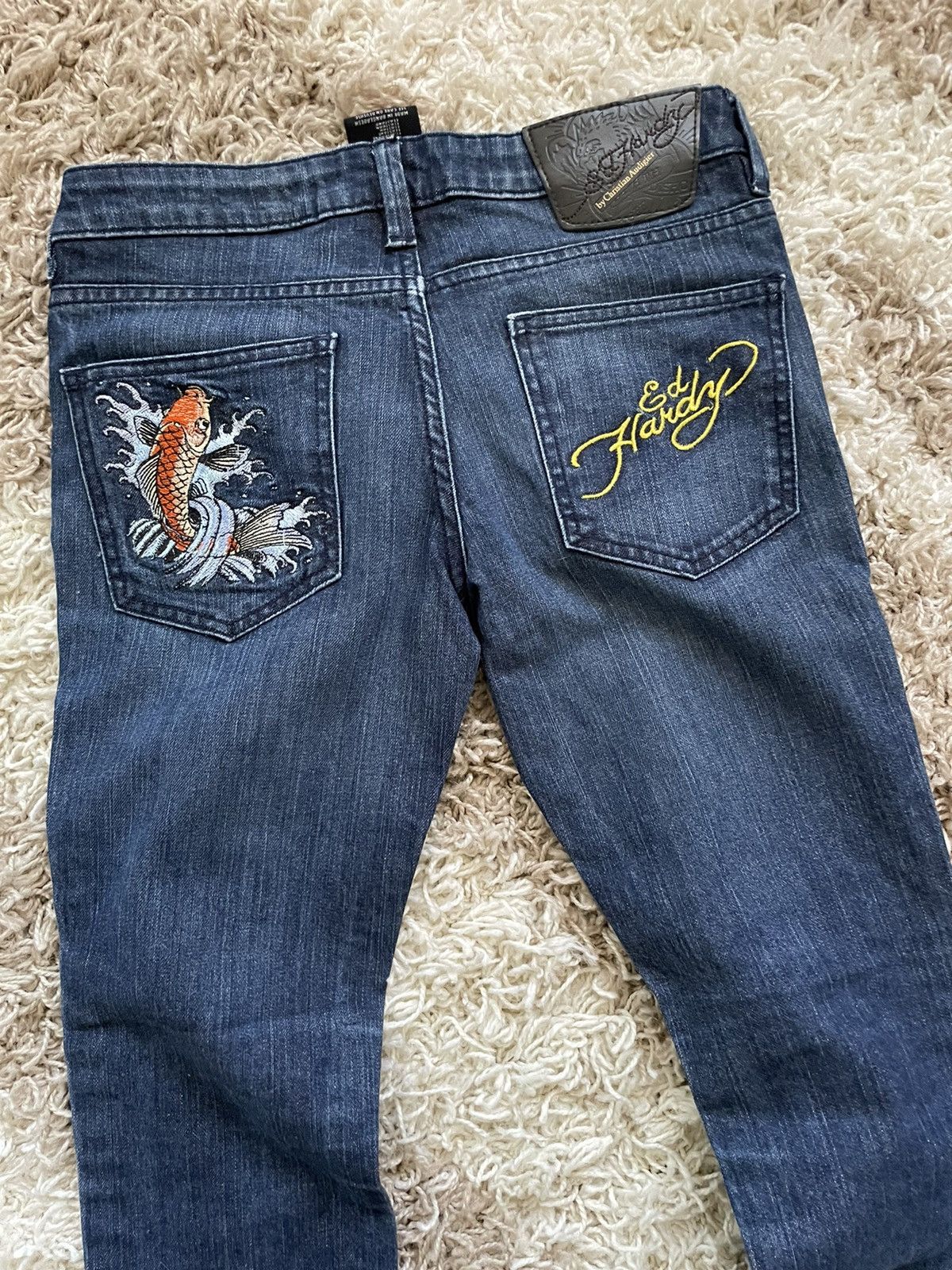 Christian Audigier × Ed Hardy × Japanese Brand Vintage Ed Hardy by Christian Audigier Tattoo Denim Jeans Size 36" / US 14 / IT 50 - 2 Thumbnail