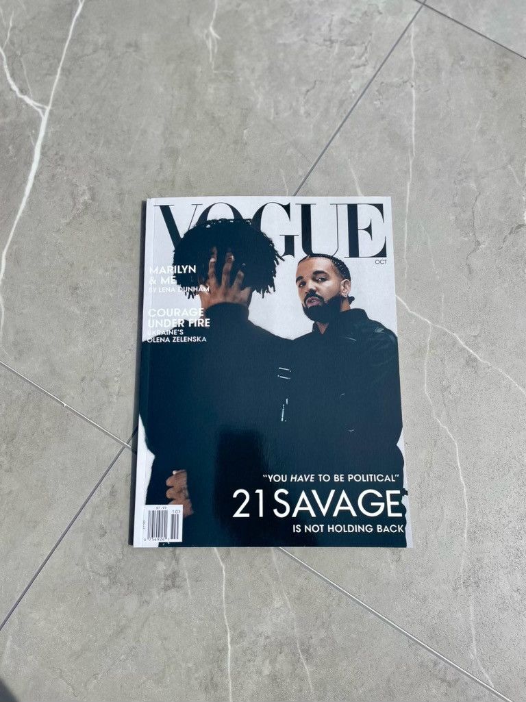 Drake Drake 21 Savage Vogue Issue Her loss Promo Magazine | Grailed