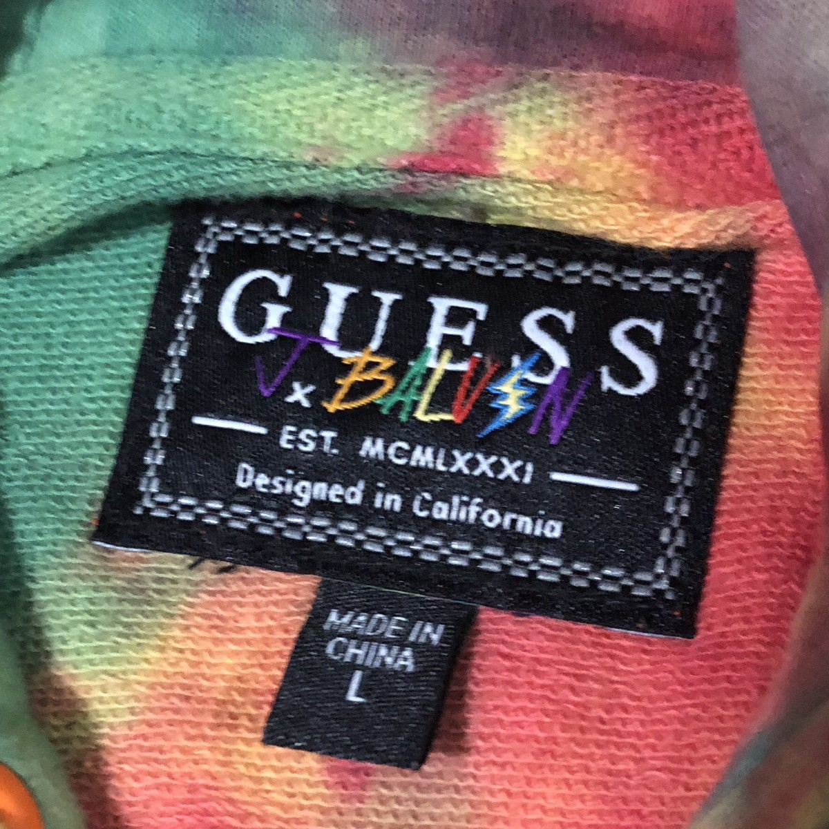 Guess × J Balvin Guess x J. Balvin Pullover Tie Dye Hoodie Size US L / EU 52-54 / 3 - 2 Thumbnail