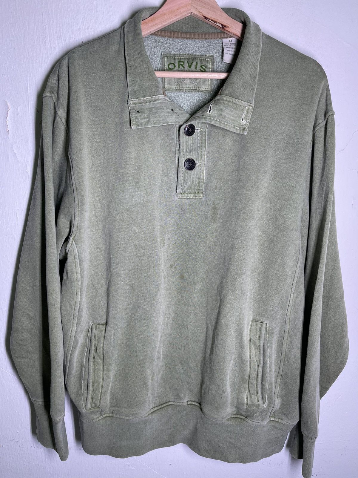 Vintage orvis long-sleve half button sweater