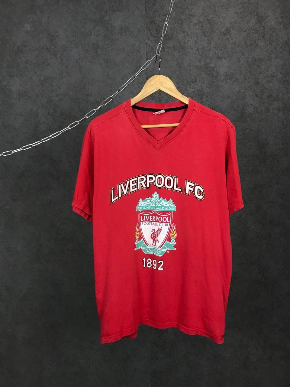 Vintage F.C Liverpool soccer vintage big logo tee Size US XL / EU 56 / 4 - 1 Thumbnail