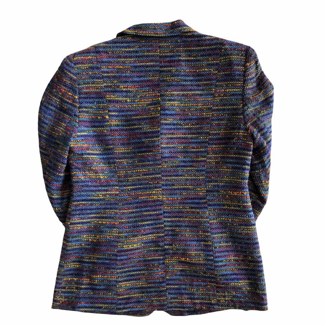 Japanese Brand Vintage Tweed Blazer Fabric Rainbow Multicalor Size US XS / EU 42 / 0 - 6 Thumbnail