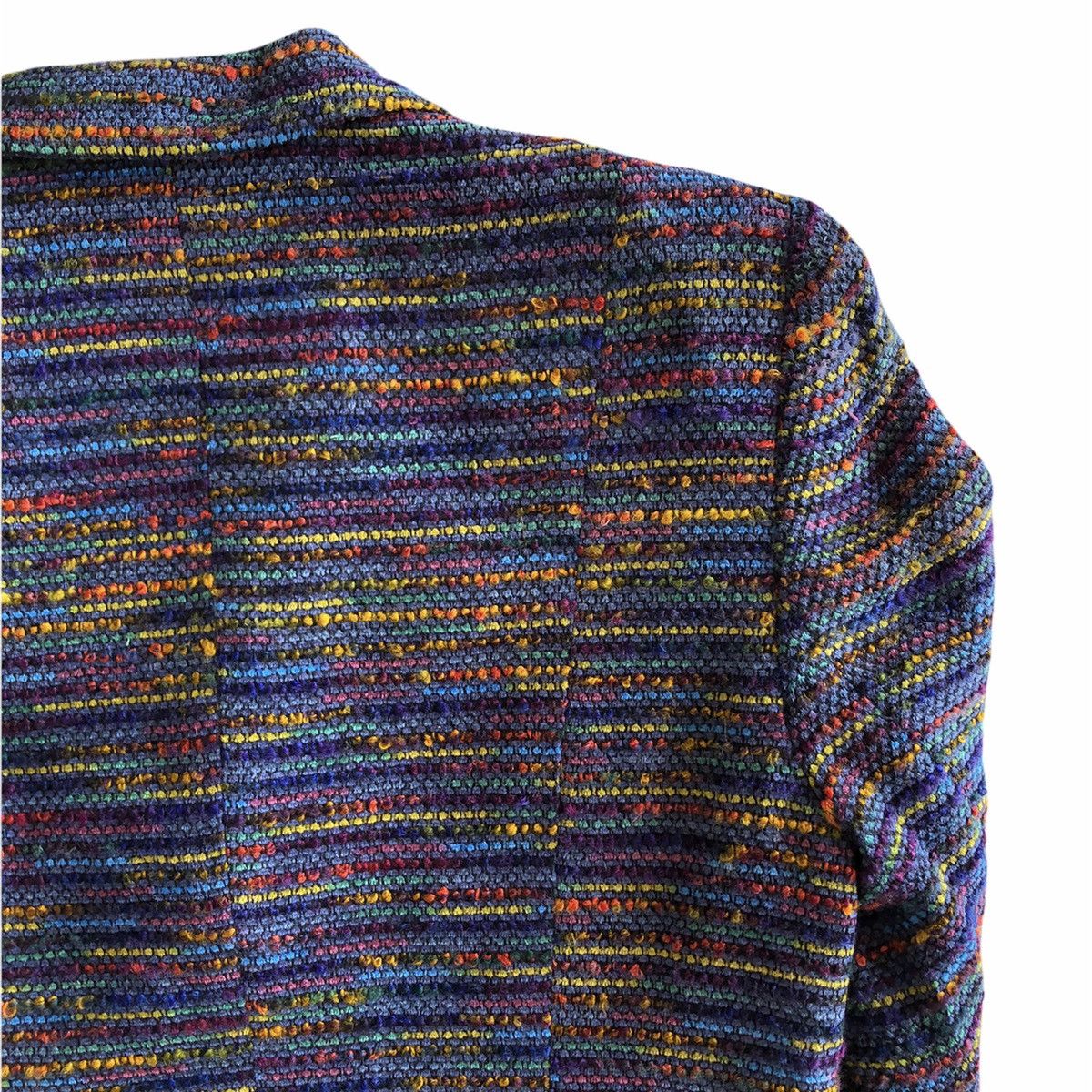 Japanese Brand Vintage Tweed Blazer Fabric Rainbow Multicalor Size US XS / EU 42 / 0 - 7 Thumbnail