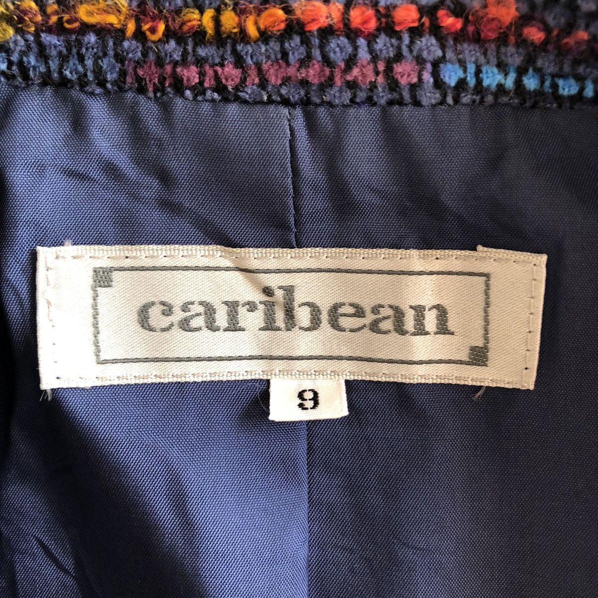 Japanese Brand Vintage Tweed Blazer Fabric Rainbow Multicalor Size US XS / EU 42 / 0 - 14 Thumbnail