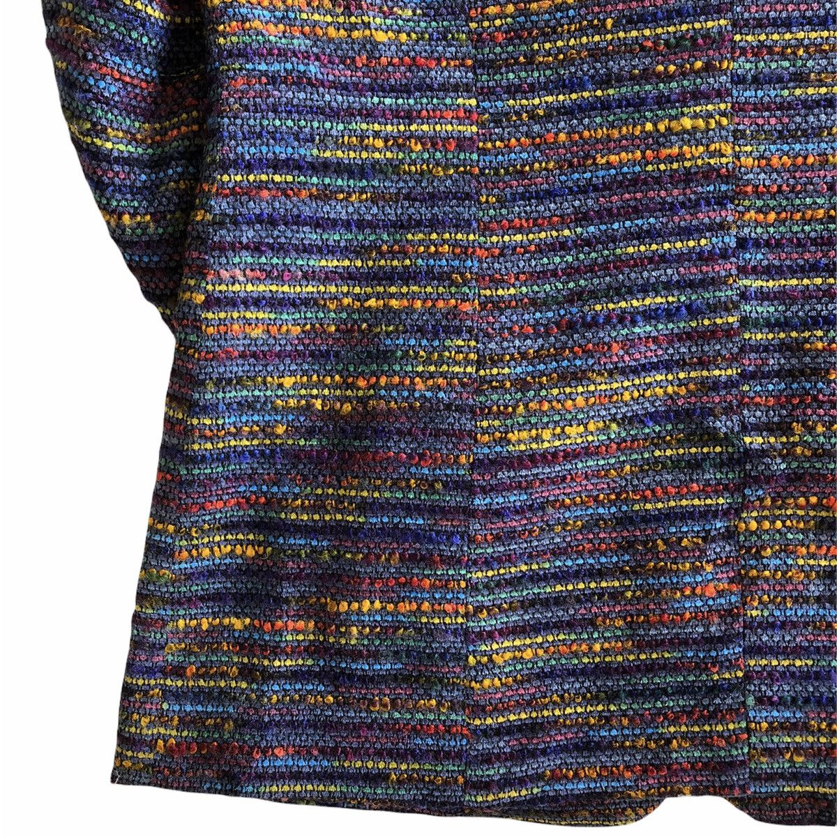 Japanese Brand Vintage Tweed Blazer Fabric Rainbow Multicalor Size US XS / EU 42 / 0 - 8 Thumbnail