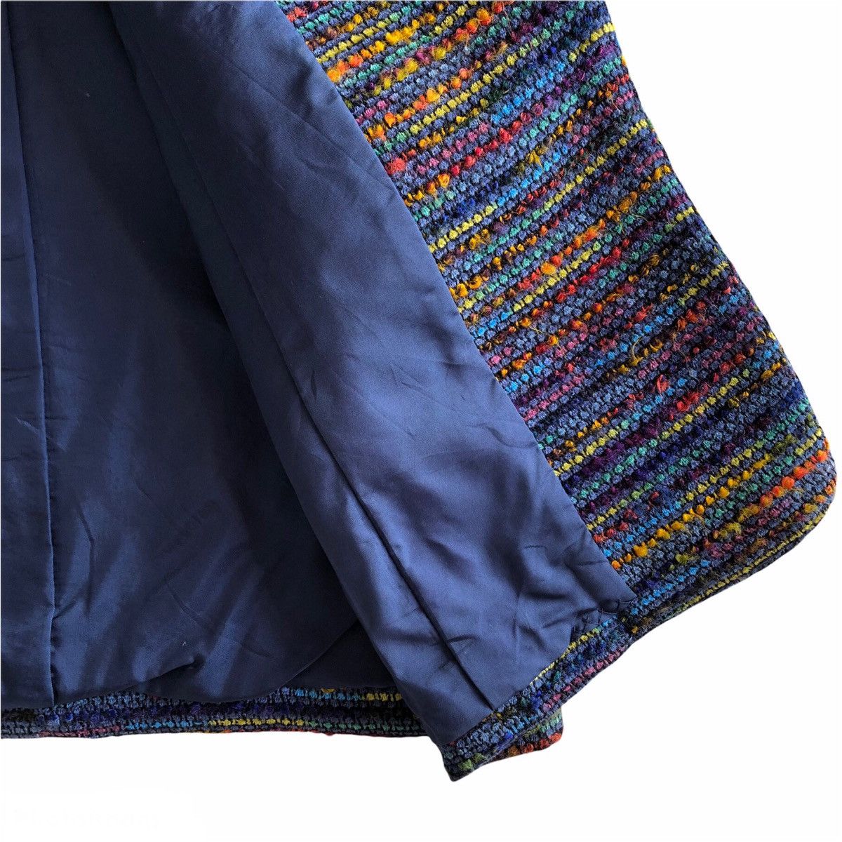 Japanese Brand Vintage Tweed Blazer Fabric Rainbow Multicalor Size US XS / EU 42 / 0 - 13 Thumbnail