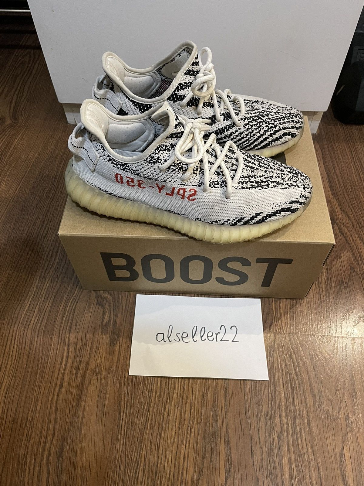 Adidas × Kanye West Adidas Yeezy Zebra 350 v2 Boost Size US 8 / EU 41 - 2 Thumbnail
