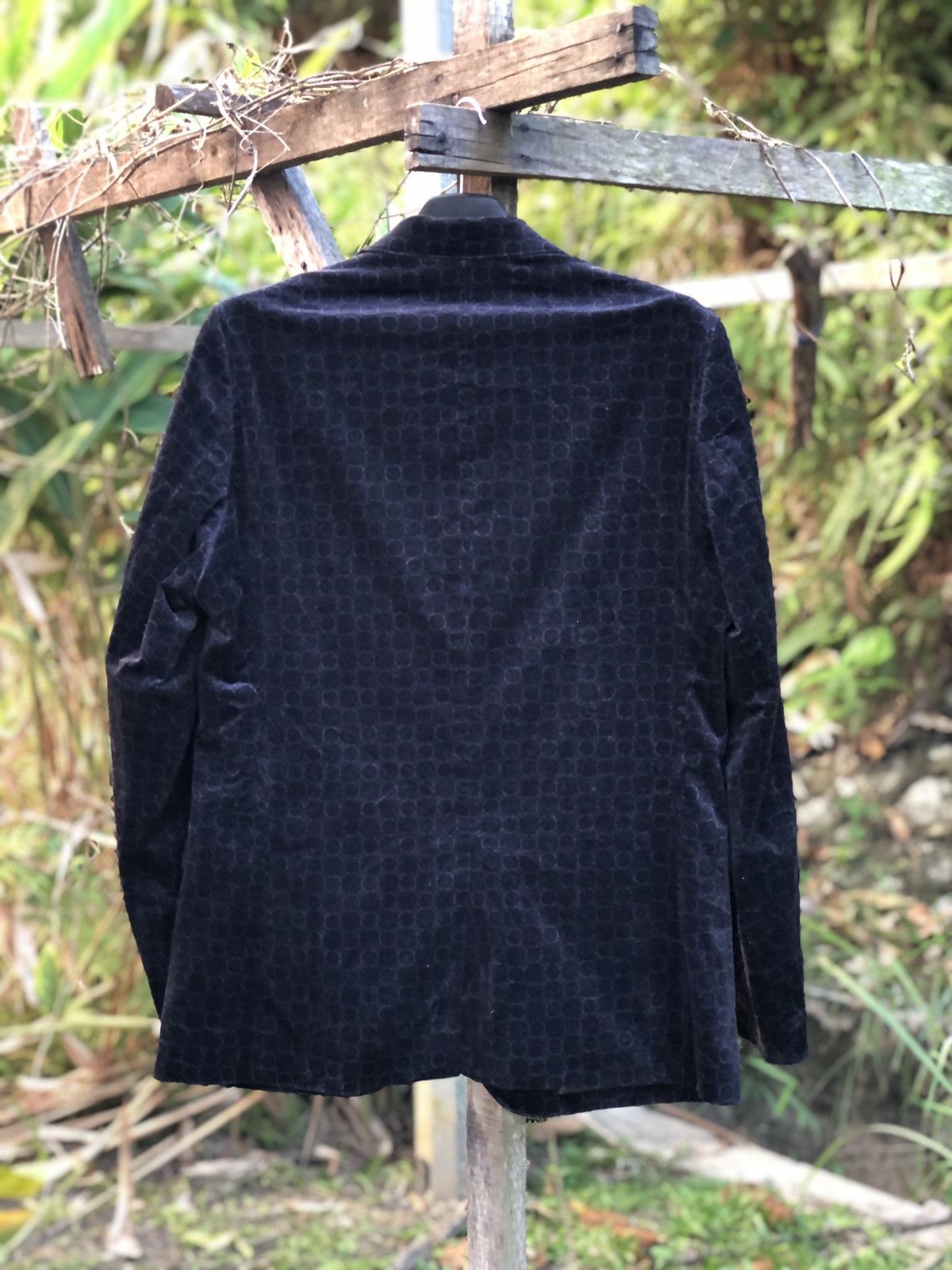 Japanese Brand Vintage M.F. Editorial Velvet Printed Blazer Rugged Size US M / EU 48-50 / 2 - 4 Thumbnail