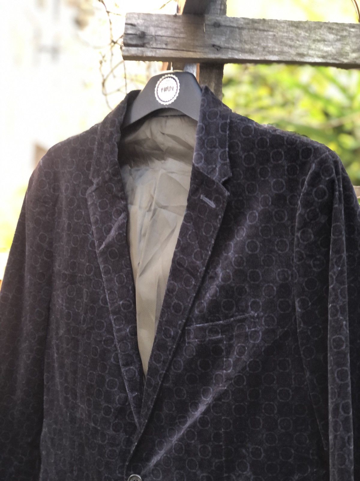Japanese Brand Vintage M.F. Editorial Velvet Printed Blazer Rugged Size US M / EU 48-50 / 2 - 2 Thumbnail