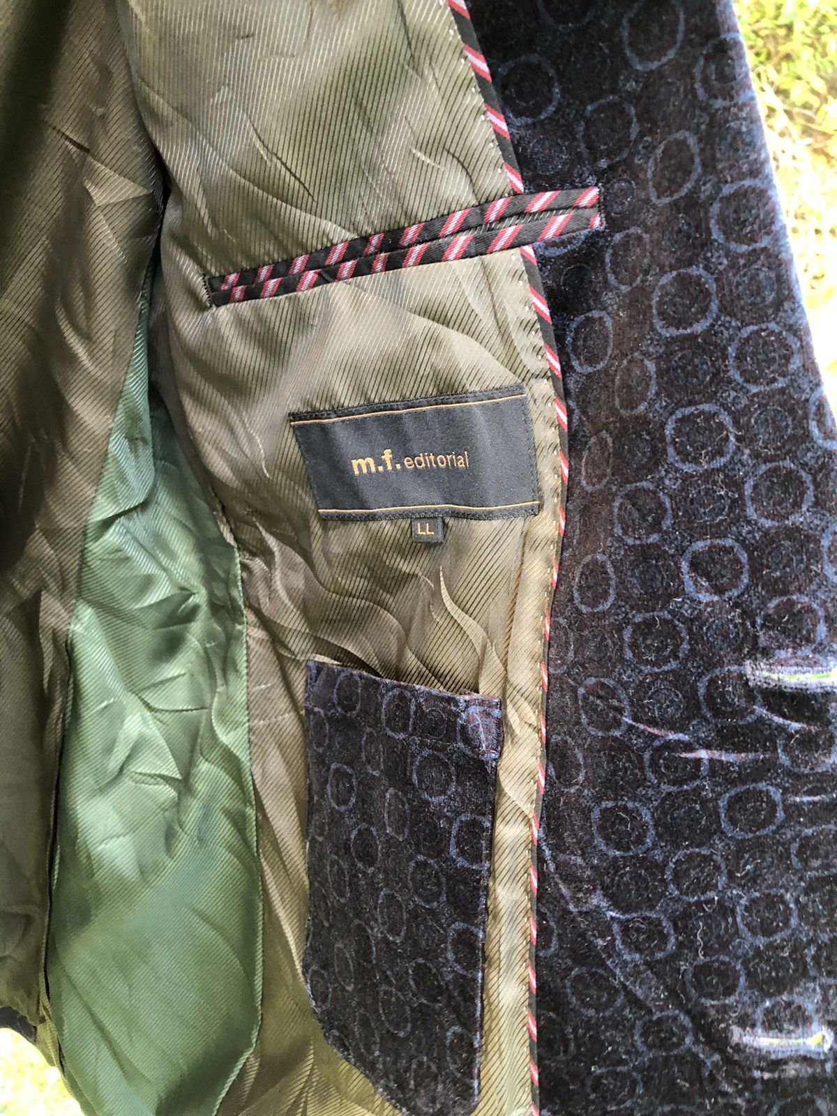 Japanese Brand Vintage M.F. Editorial Velvet Printed Blazer Rugged Size US M / EU 48-50 / 2 - 10 Thumbnail