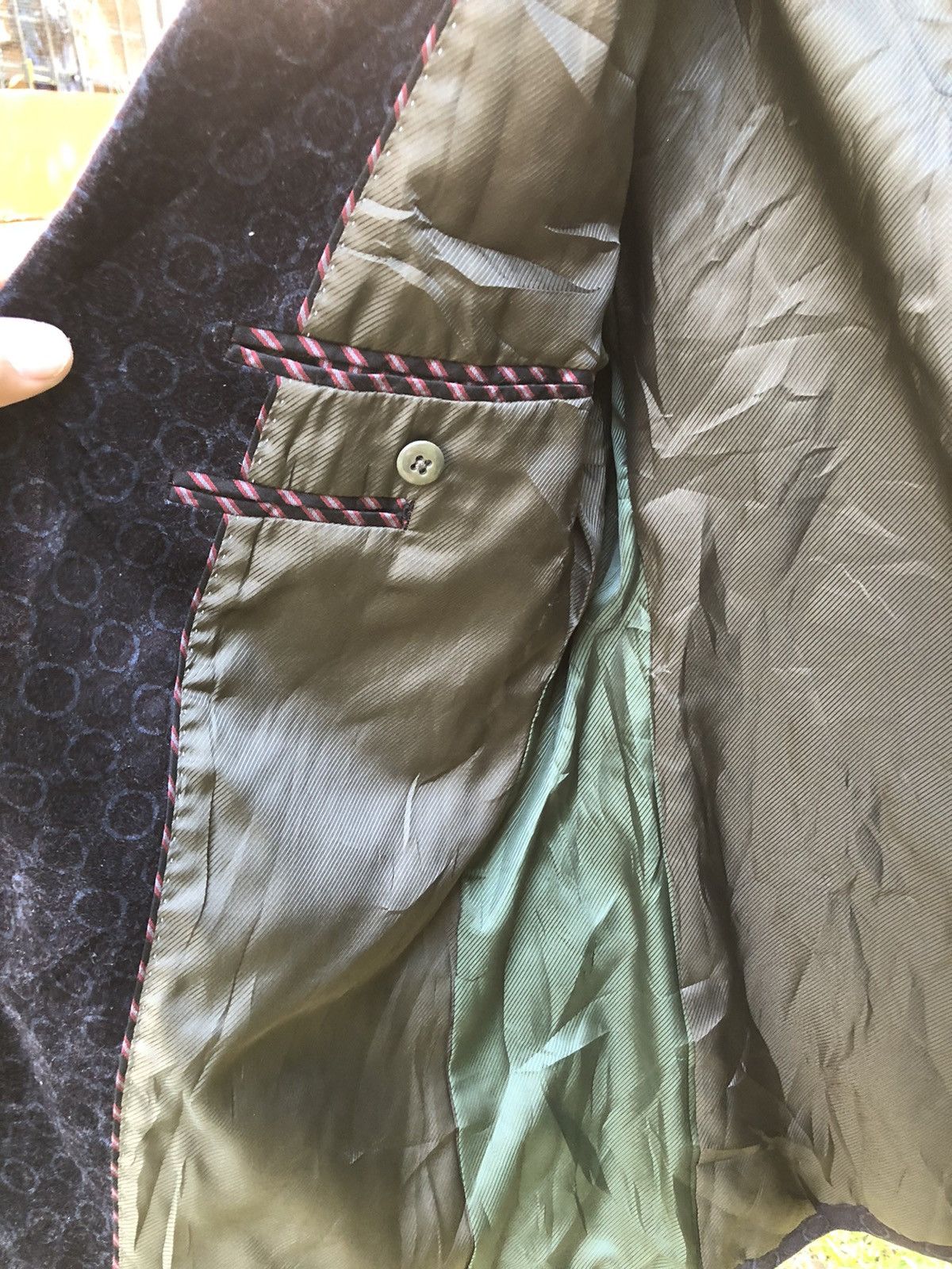 Japanese Brand Vintage M.F. Editorial Velvet Printed Blazer Rugged Size US M / EU 48-50 / 2 - 9 Thumbnail