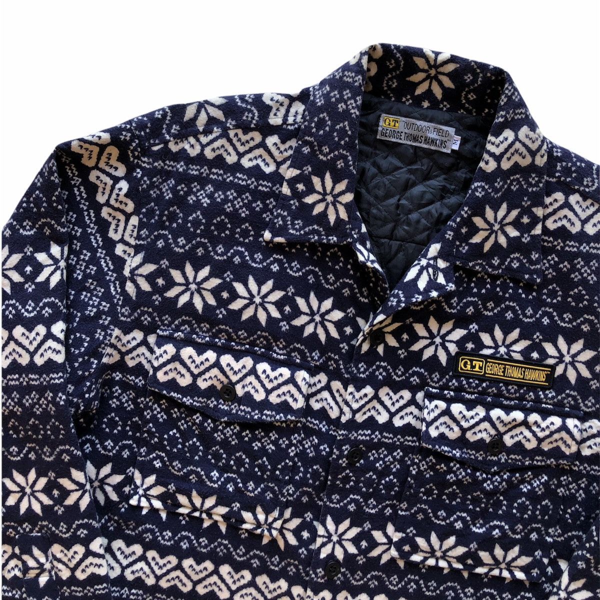 Japanese Brand Vintage George Thomas Hawkins Winter Flannel Size US L / EU 52-54 / 3 - 2 Thumbnail