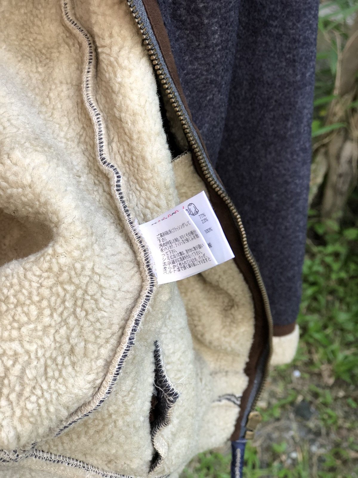 Japanese Brand Crocodile Sherpa Zipper Jacket Inspired Sheepskin B3 Design Size US L / EU 52-54 / 3 - 13 Thumbnail