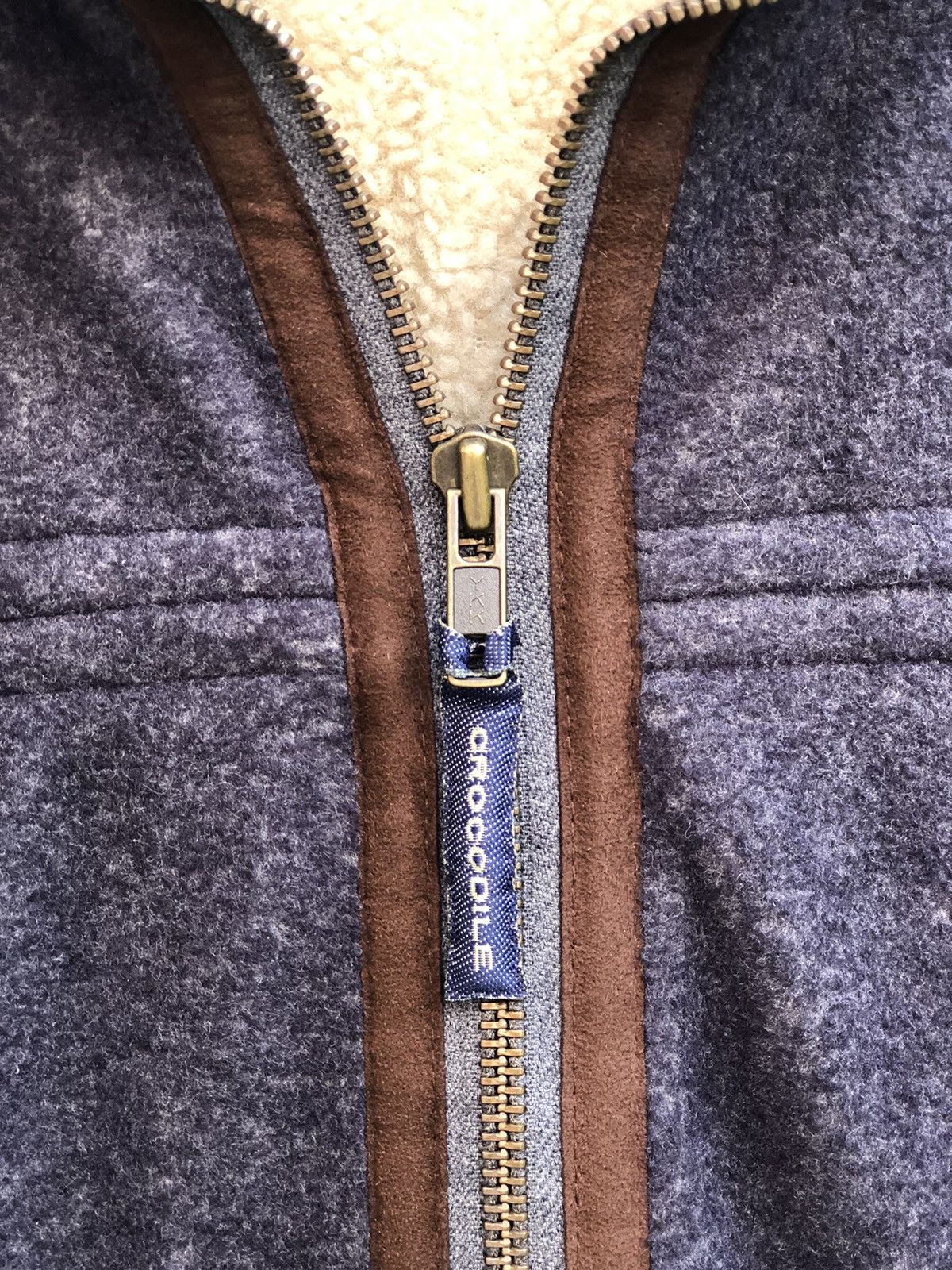 Japanese Brand Crocodile Sherpa Zipper Jacket Inspired Sheepskin B3 Design Size US L / EU 52-54 / 3 - 9 Thumbnail