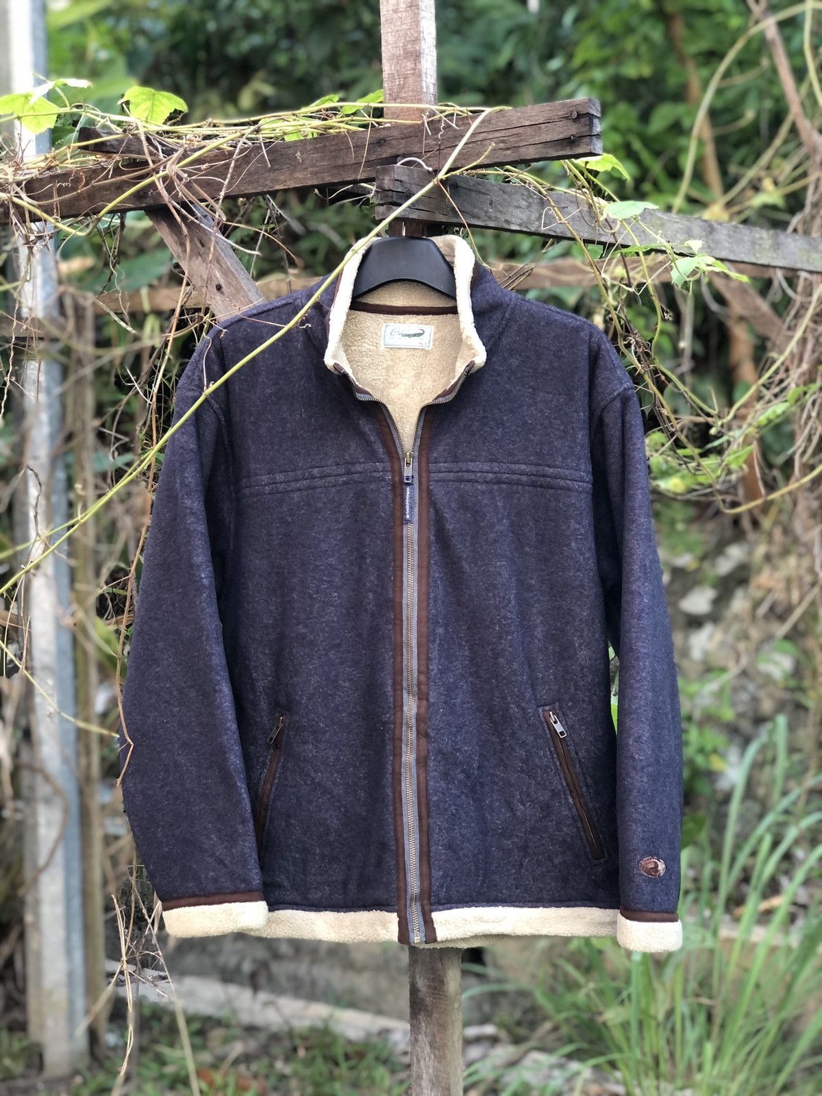 Japanese Brand Crocodile Sherpa Zipper Jacket Inspired Sheepskin B3 Design Size US L / EU 52-54 / 3 - 1 Thumbnail