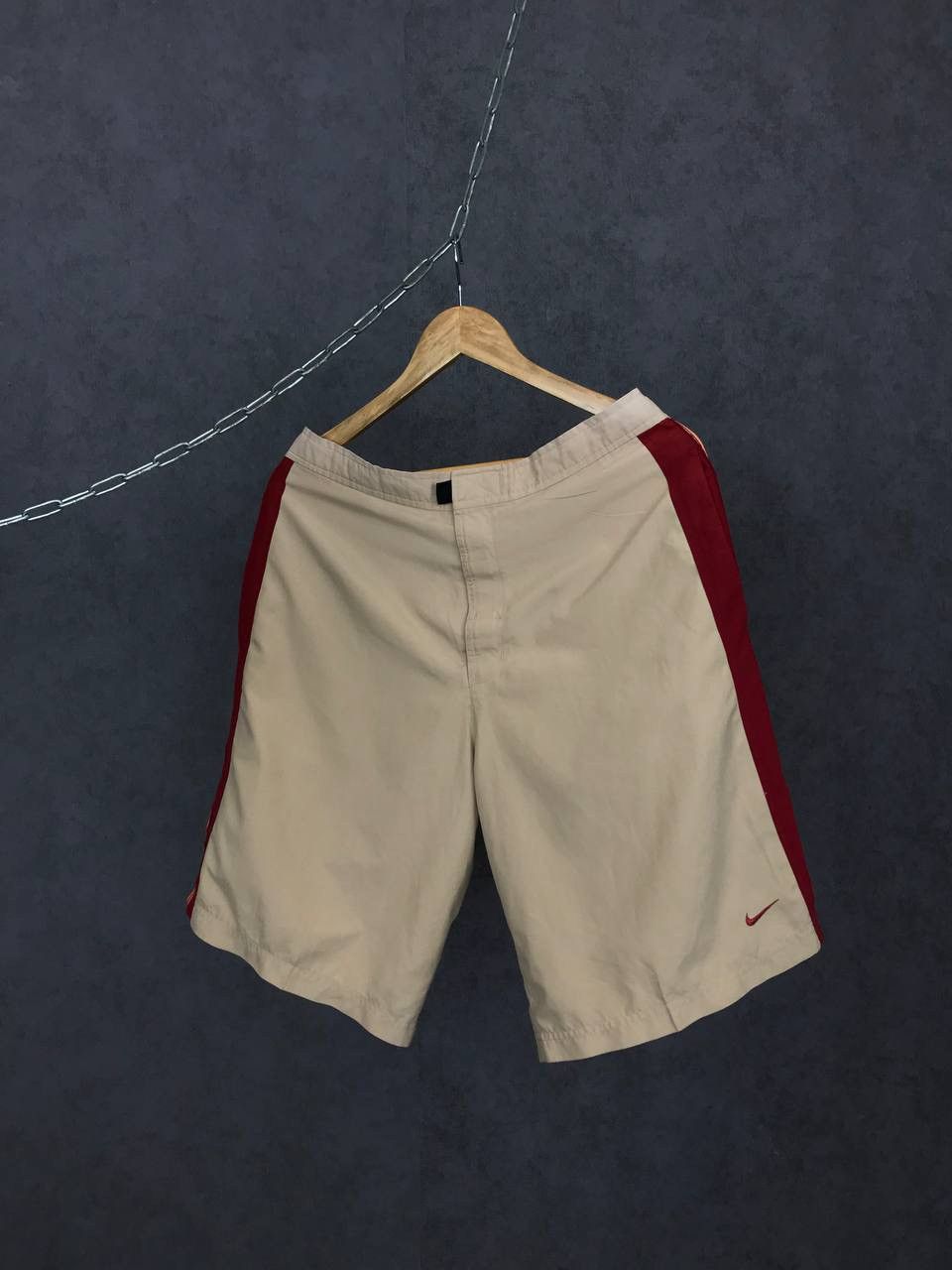 Nike × Vintage Nike swoosh streetwear vintage shorts Size US 32 / EU 48 - 1 Thumbnail