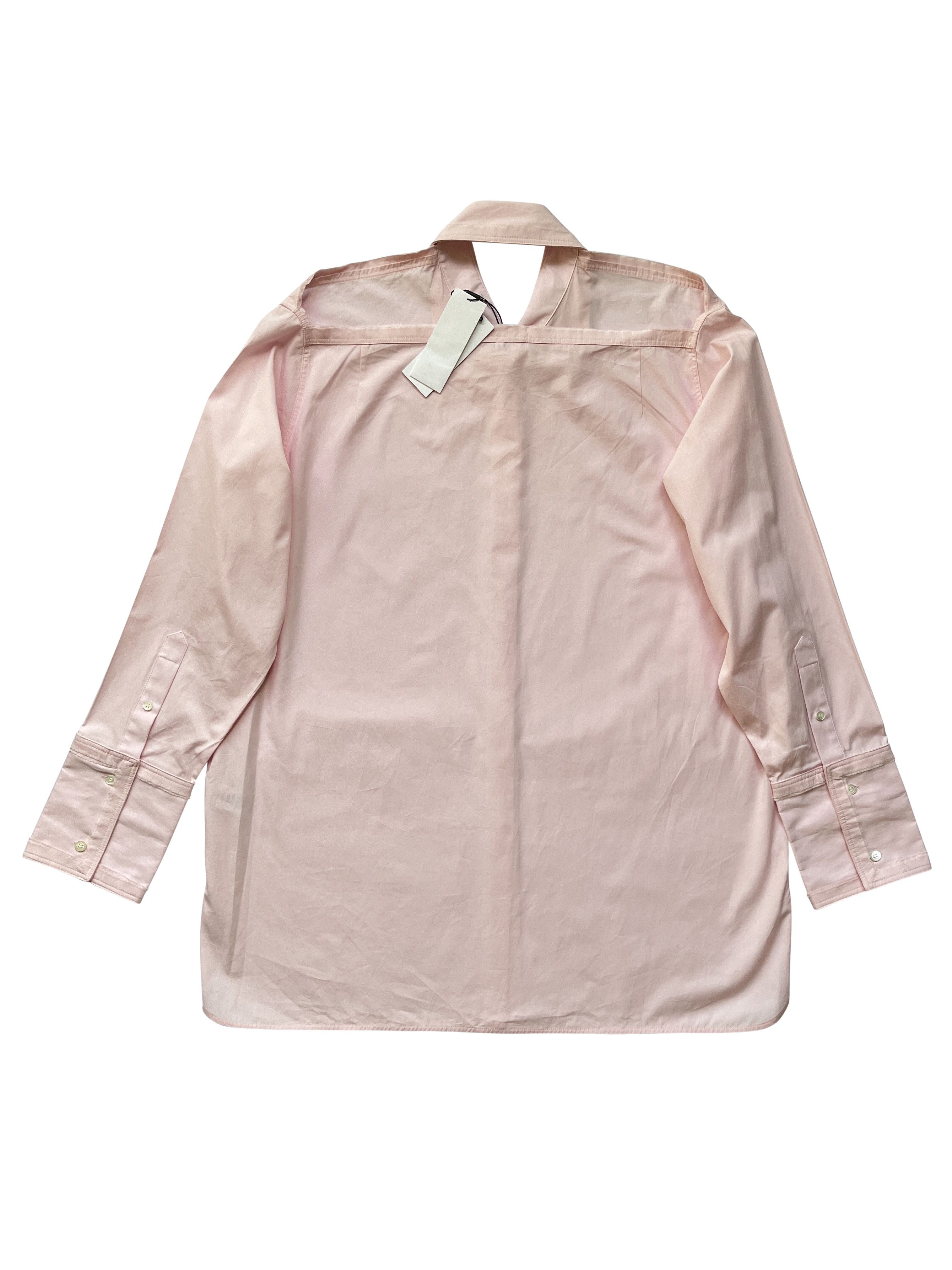 Helmut Lang ⚡️QUICK SALE⚡️Helmut Lang Pink Cut Out Shirt Long Sleeve Size US L / EU 52-54 / 3 - 2 Thumbnail