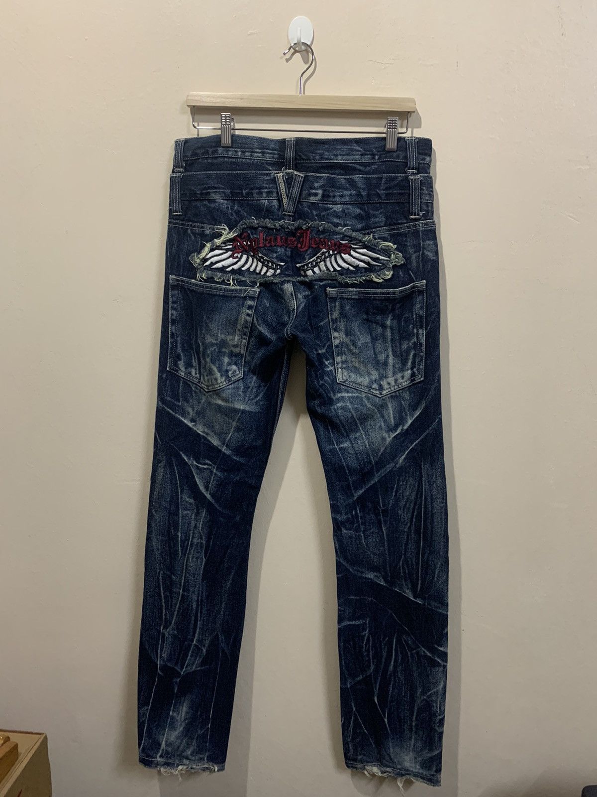 Japanese Brand × Vintage VTG Nylaus Double Waist Distressed Denim Size US 32 / EU 48 - 1 Thumbnail