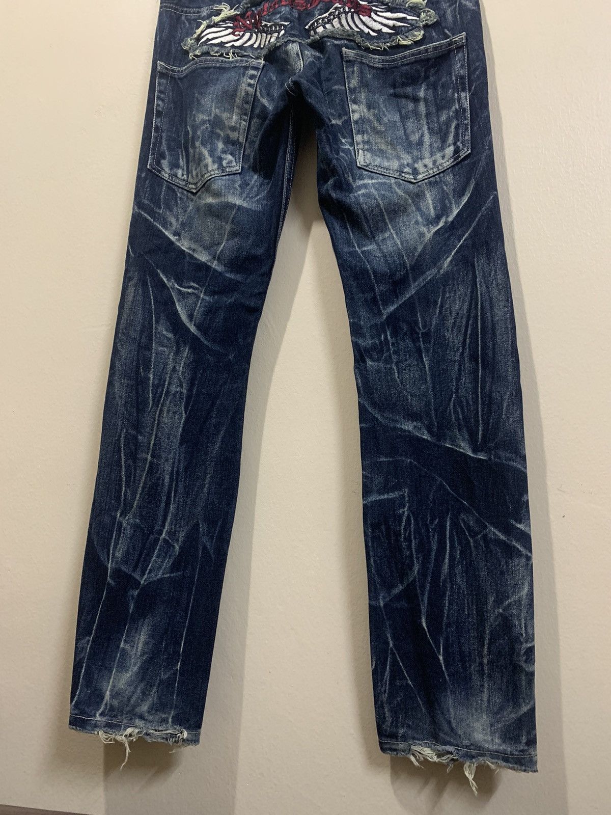 Japanese Brand × Vintage VTG Nylaus Double Waist Distressed Denim Size US 32 / EU 48 - 4 Thumbnail