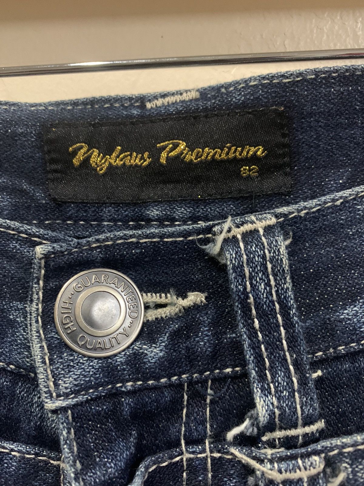 Japanese Brand × Vintage VTG Nylaus Double Waist Distressed Denim Size US 32 / EU 48 - 10 Thumbnail