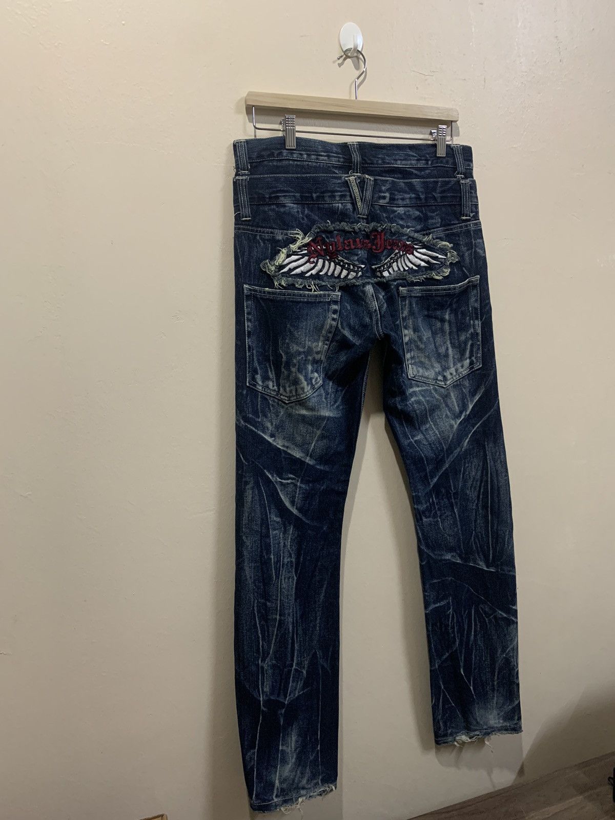 Japanese Brand × Vintage VTG Nylaus Double Waist Distressed Denim Size US 32 / EU 48 - 3 Thumbnail