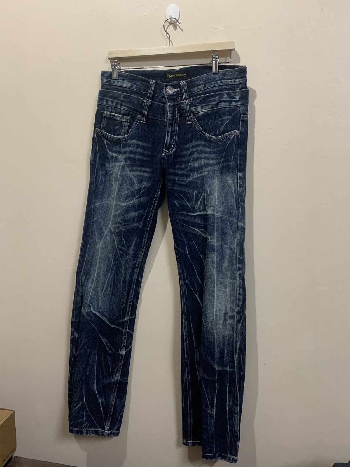 Japanese Brand × Vintage VTG Nylaus Double Waist Distressed Denim Size US 32 / EU 48 - 5 Thumbnail