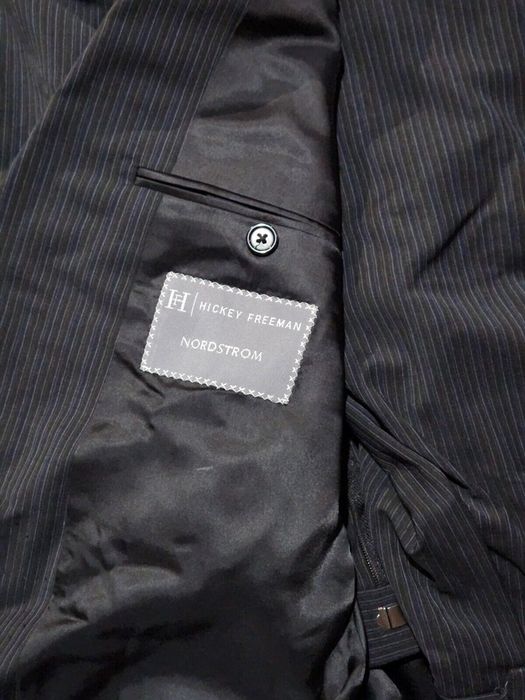 Hickey Freeman Hickey Freeman Nordstrom Blazer Sz 46 L Black Blue Micro ...