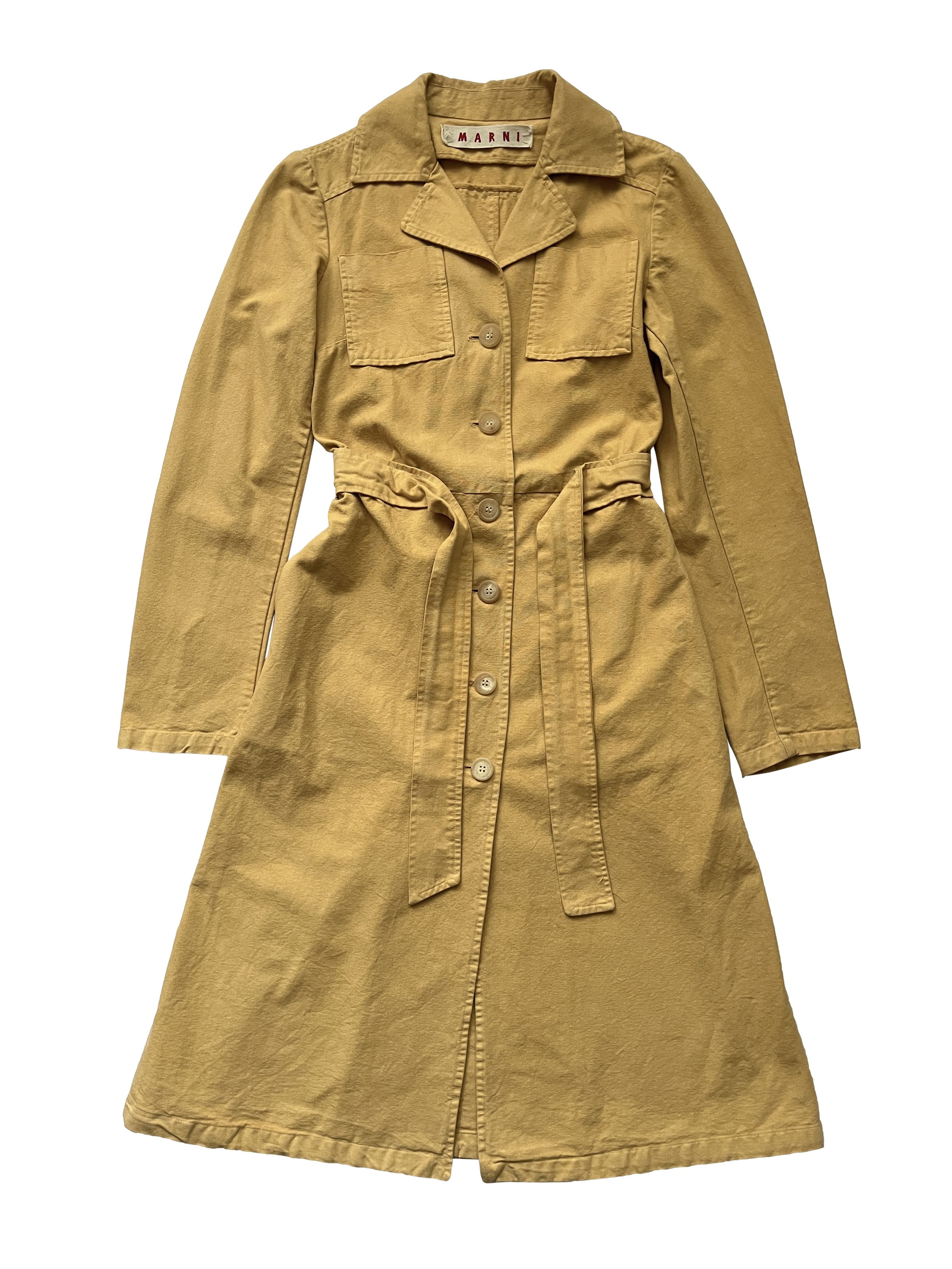 Marni ⚡️QUICK SALE⚡️Marni Dark Yellow Coat Trench with Belt Size S / US 4 / IT 40 - 1 Thumbnail