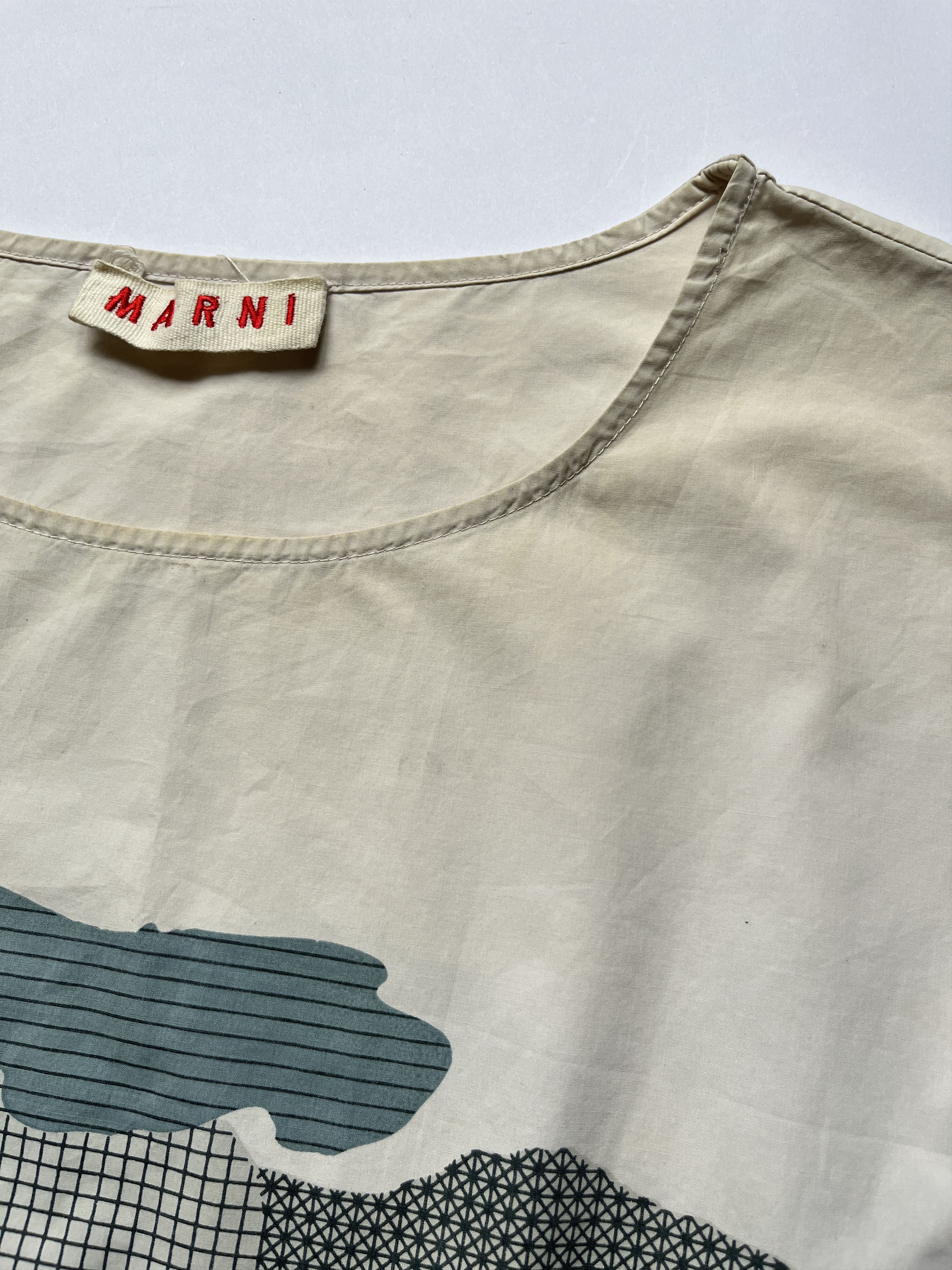 Marni ⚡️QUICK SALE⚡️Marni Off-White with Blue Dress with Belt Size S / US 4 / IT 40 - 10 Thumbnail