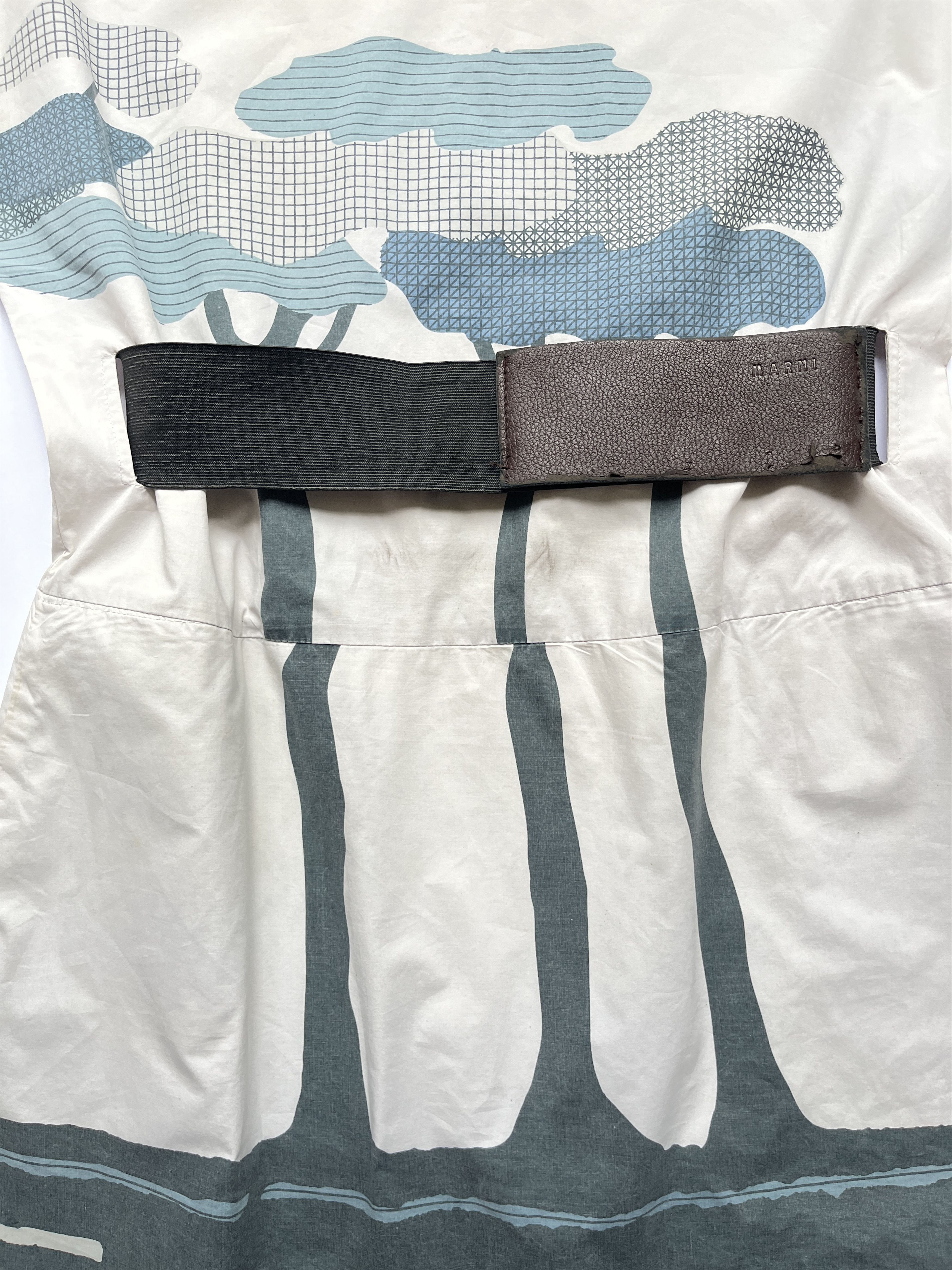 Marni ⚡️QUICK SALE⚡️Marni Off-White with Blue Dress with Belt Size S / US 4 / IT 40 - 6 Thumbnail