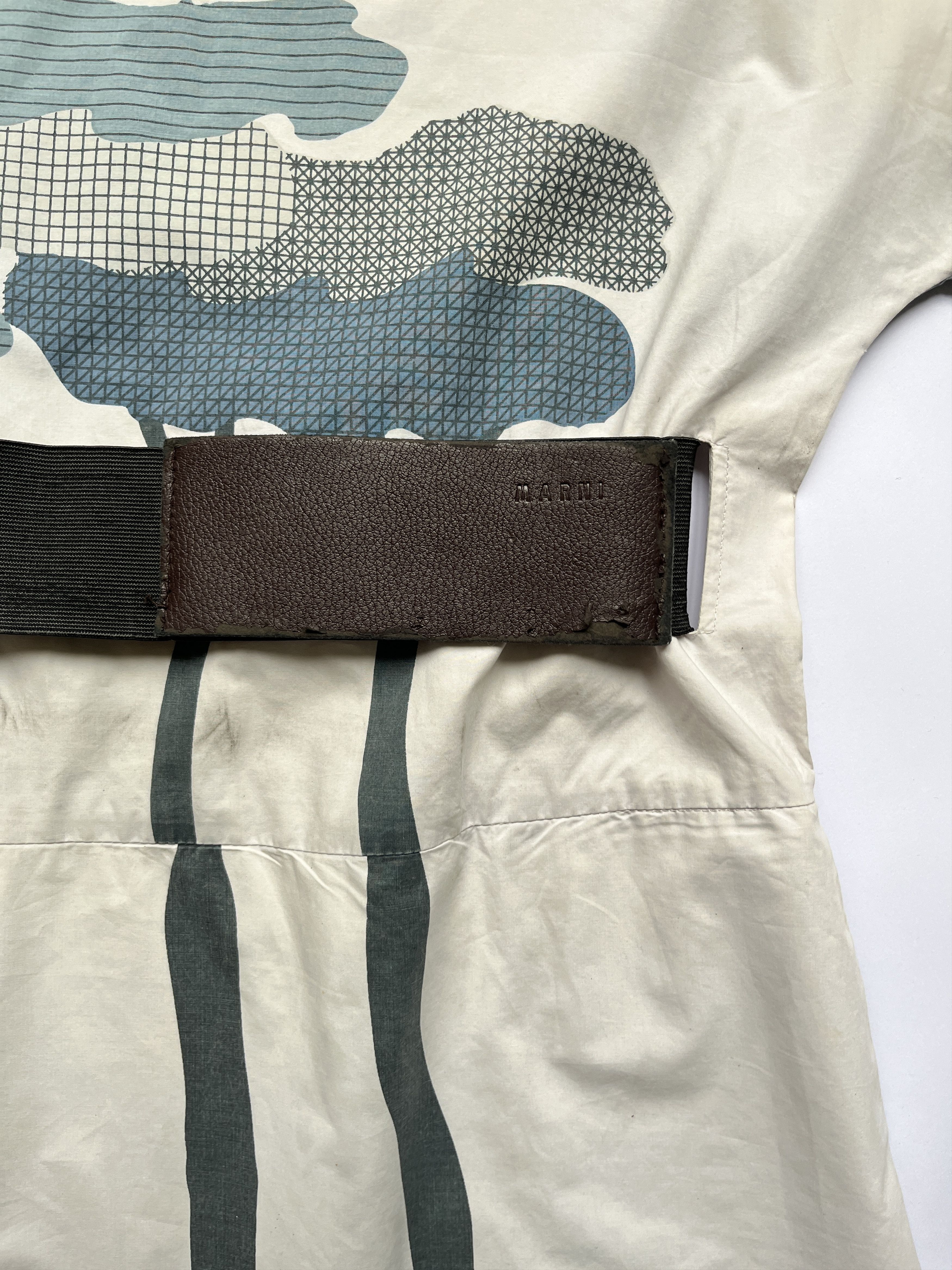 Marni ⚡️QUICK SALE⚡️Marni Off-White with Blue Dress with Belt Size S / US 4 / IT 40 - 7 Thumbnail