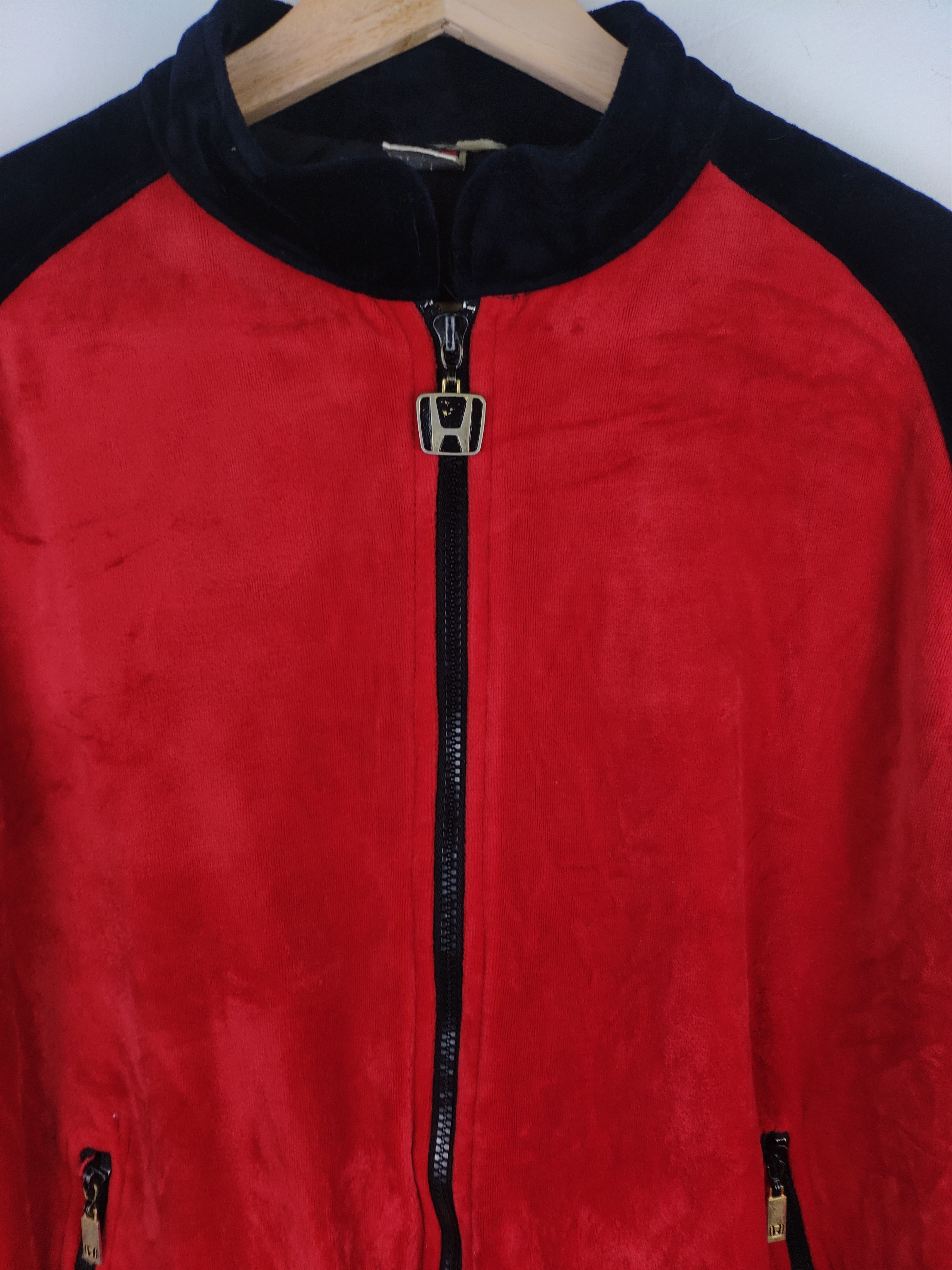 Honda × Japanese Brand × Vintage Vintage Honda Jacket Velvet Two Tone Colour Size US M / EU 48-50 / 2 - 2 Thumbnail
