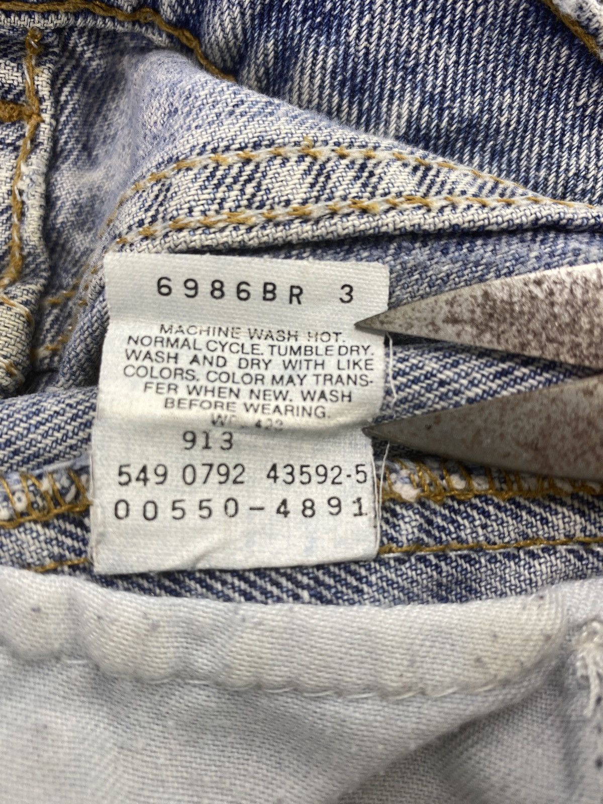 Jean × Levi's × Vintage 90s Vintage Levis 550 Jeans Blue Wash- J715 Size US 30 / EU 46 - 6 Thumbnail
