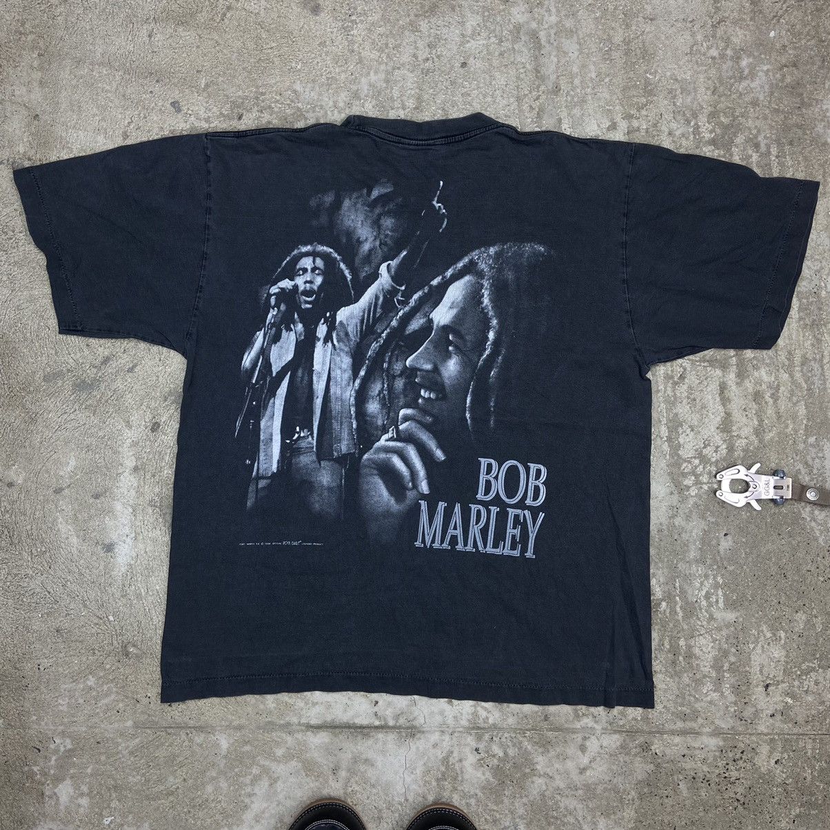 Band Tees × Bob Marley × Vintage 1998 BOB MARLEY LION RARE SINGLE STITCH SUNFADED TEE - № 134 Size US XL / EU 56 / 4 - 3 Thumbnail