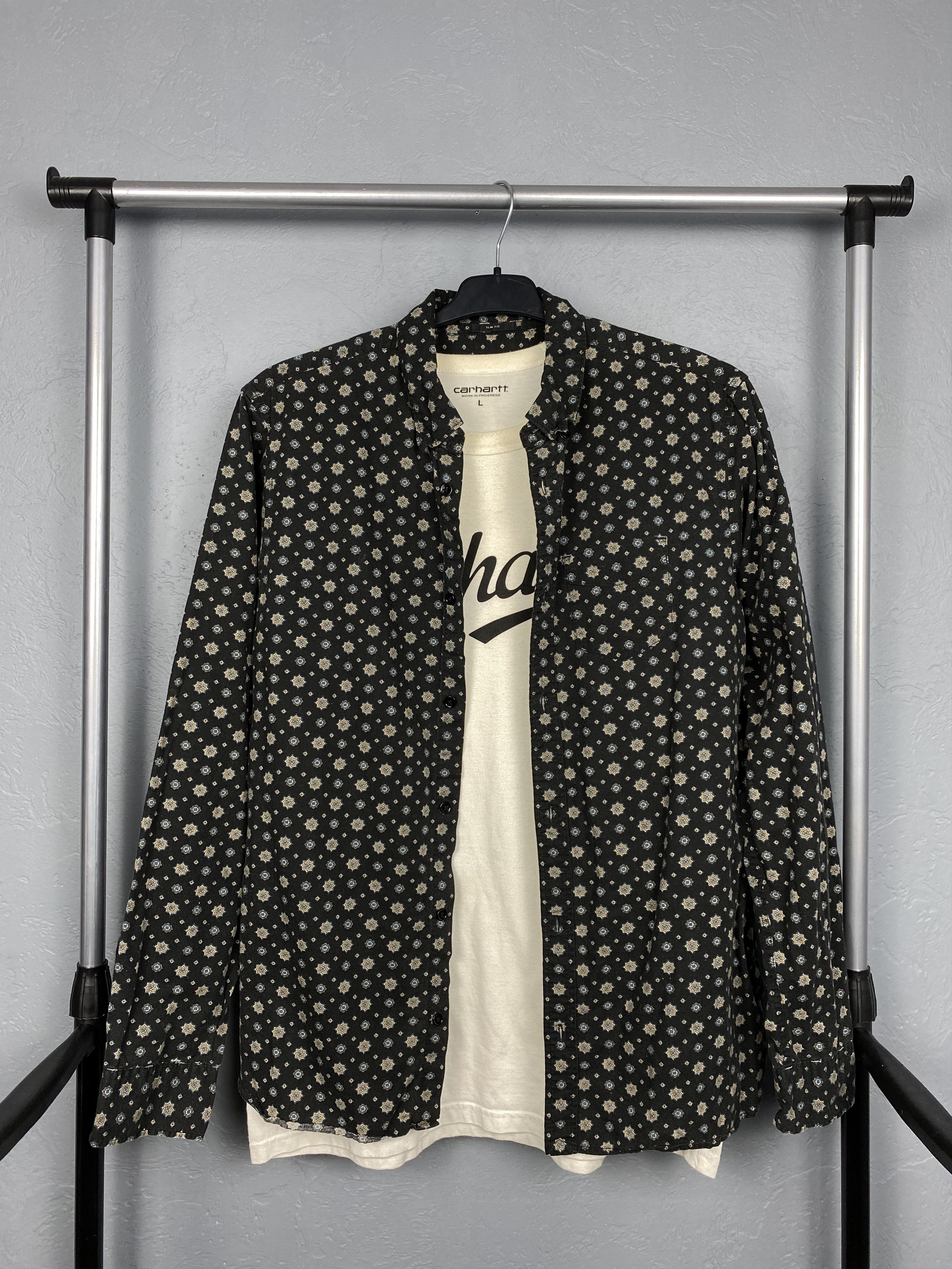 Allsaints Allsaints Mens Printed Long Sleeve Shirt Size US M / EU 48-50 / 2 - 1 Thumbnail